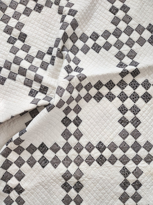 Antique Mourning Quilt c1900