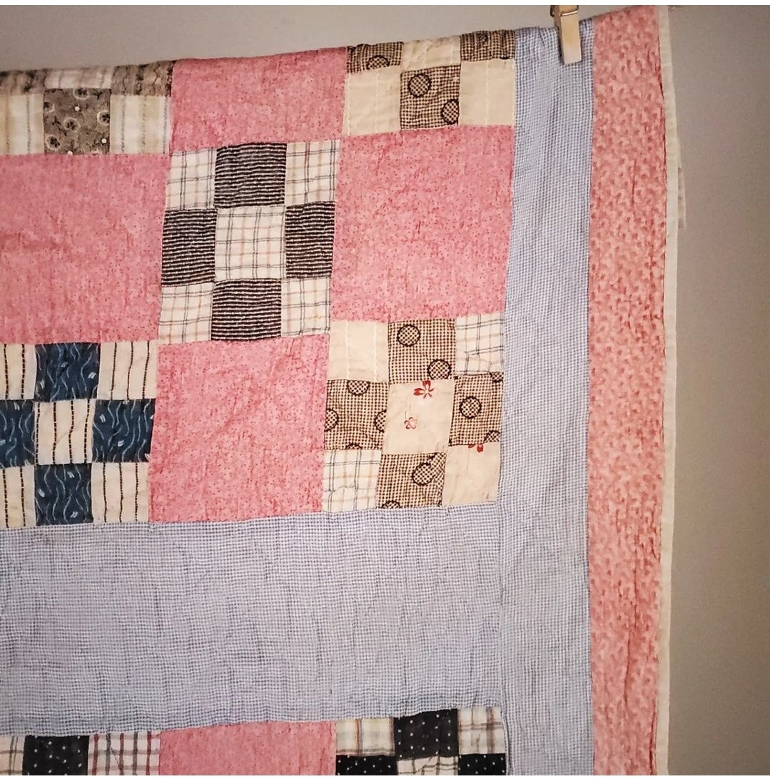 Antique 9 Patch Quilt, ca 1900