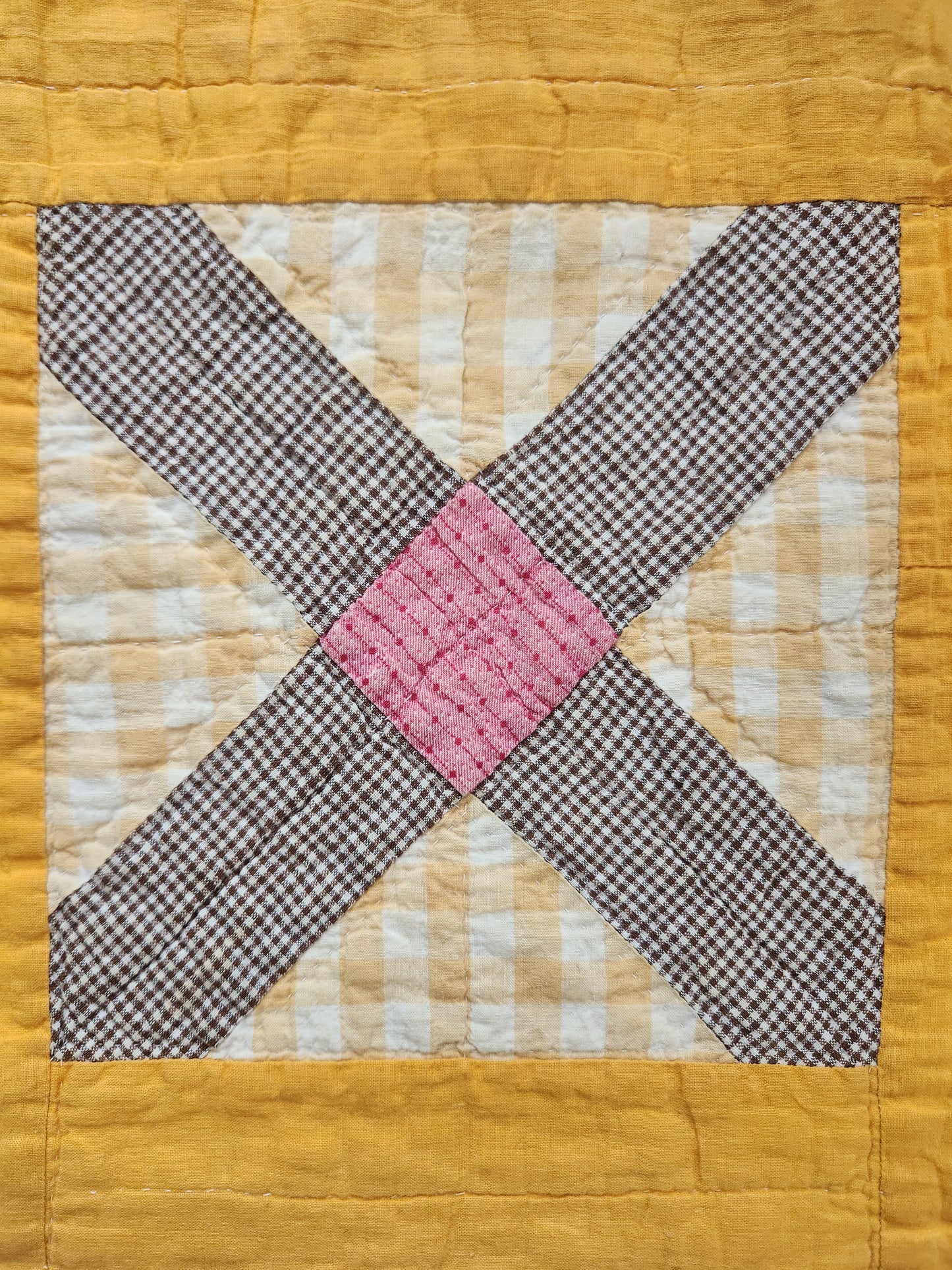 Antique Old Italian Block Quilt c1900