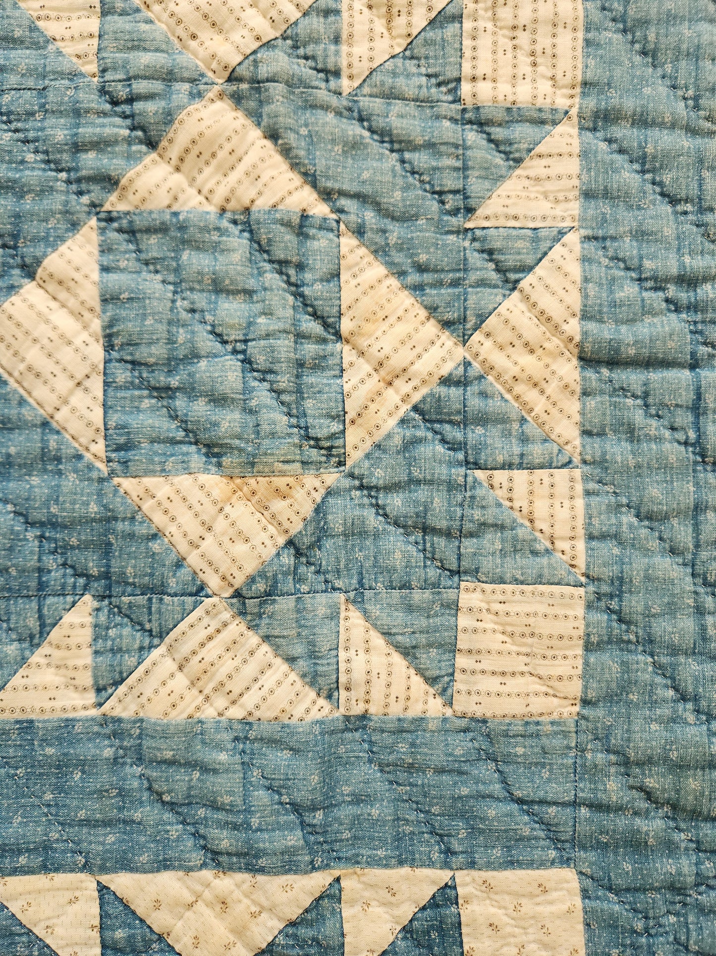 Antique Blue & White Antique Quilt c1900