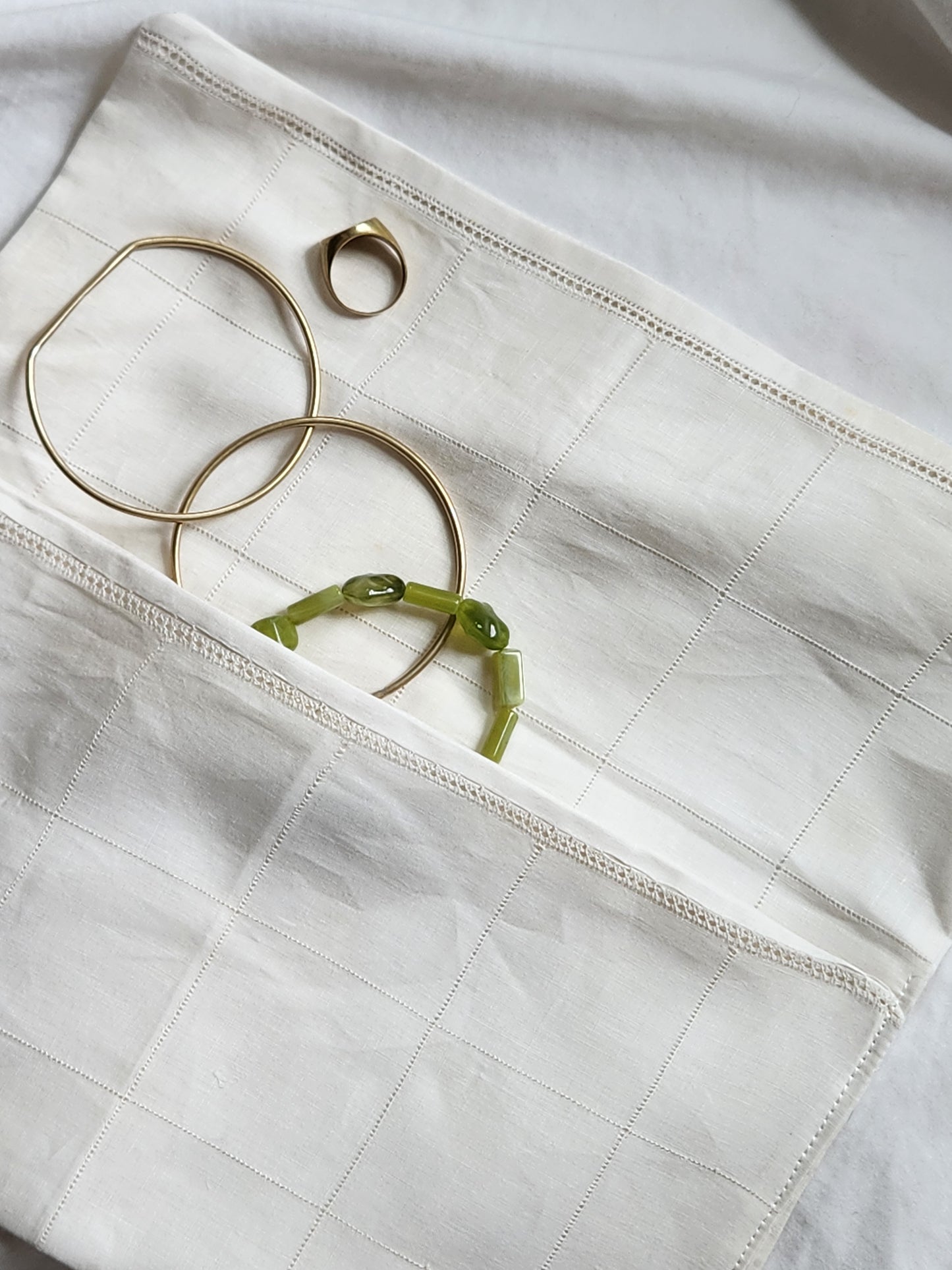 Handmade Window Pane Travel Bag from Antique Cloth