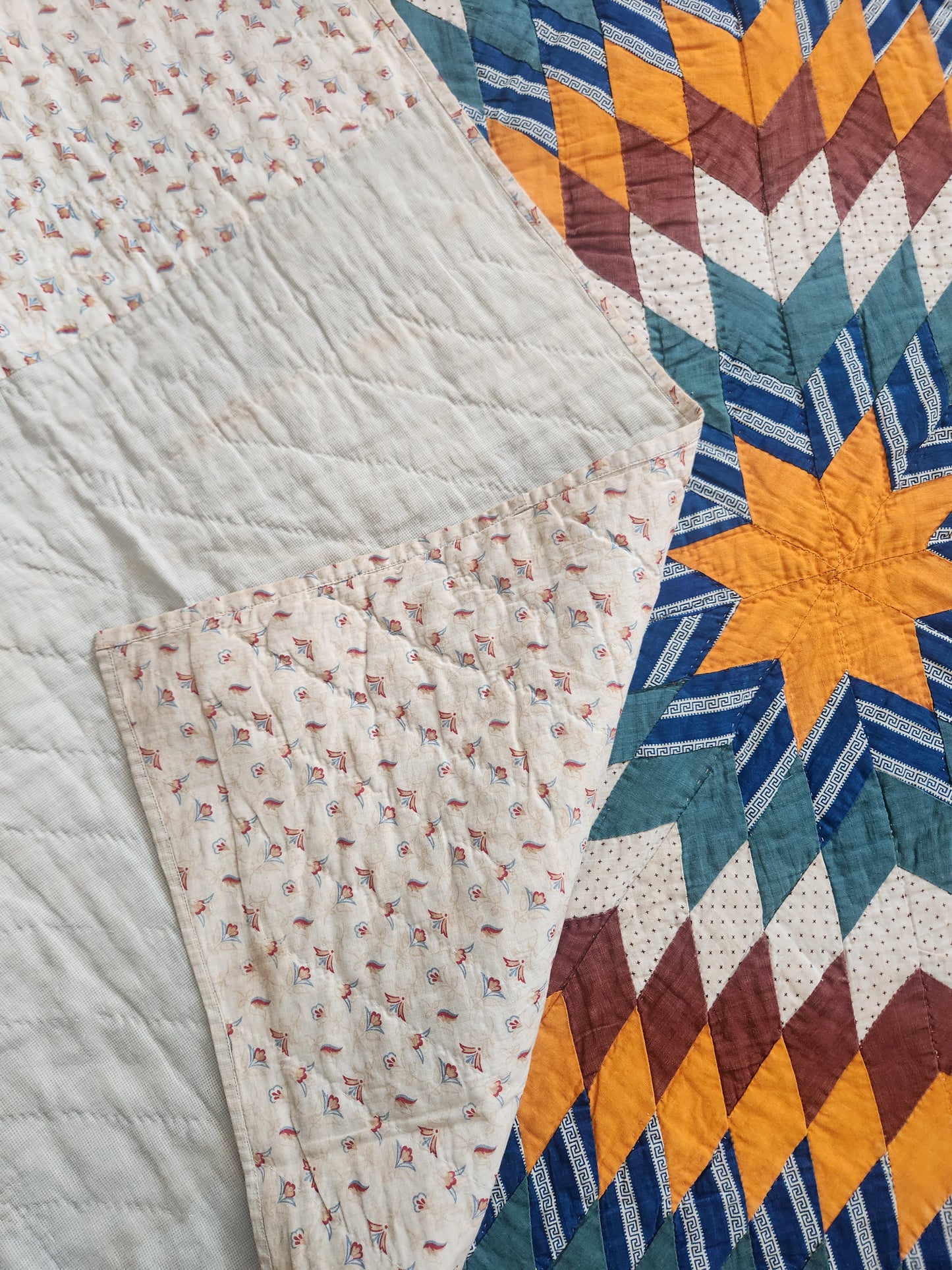 Vintage Lone Star Quilt c1920