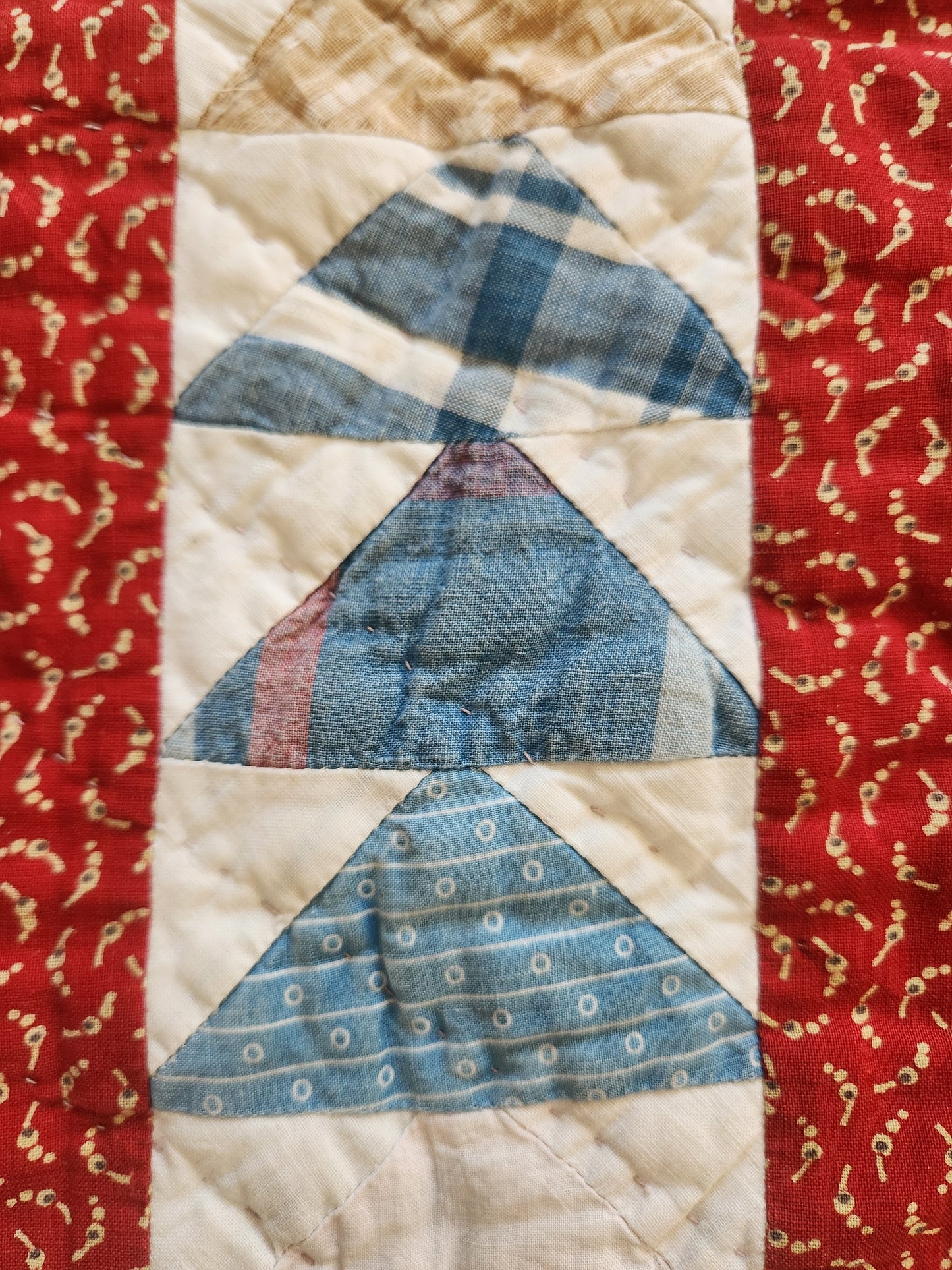 Flying Geese Bars Quilt C1890