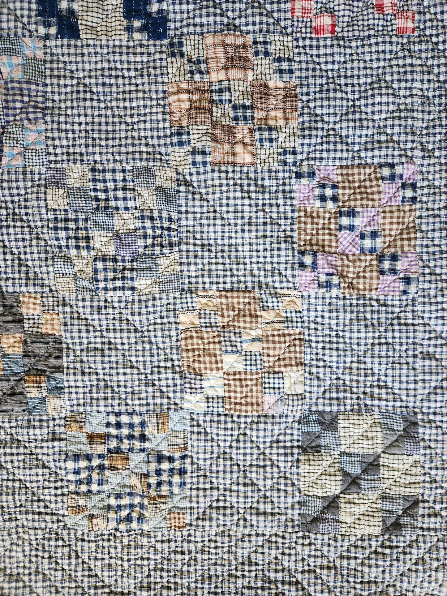 Vintage Plaid Patchwork Quilt