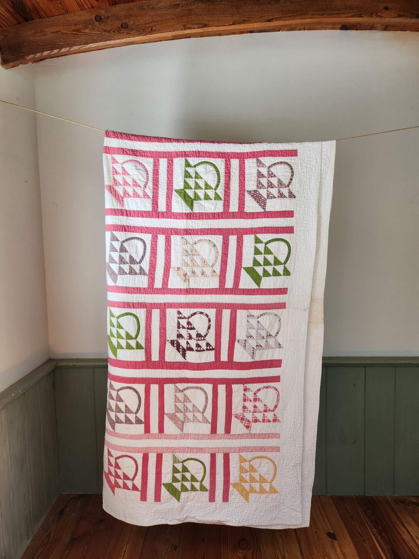 Antique Baskets Quilt c1890