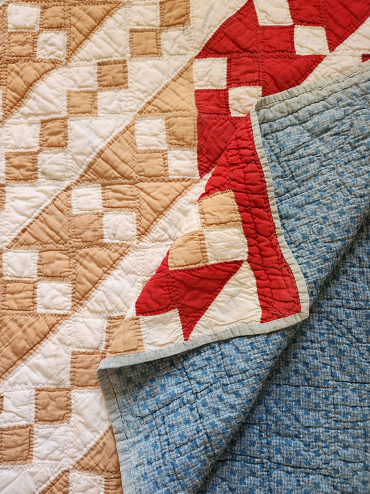 Antique Jacob’s Ladder Quilt c1900
