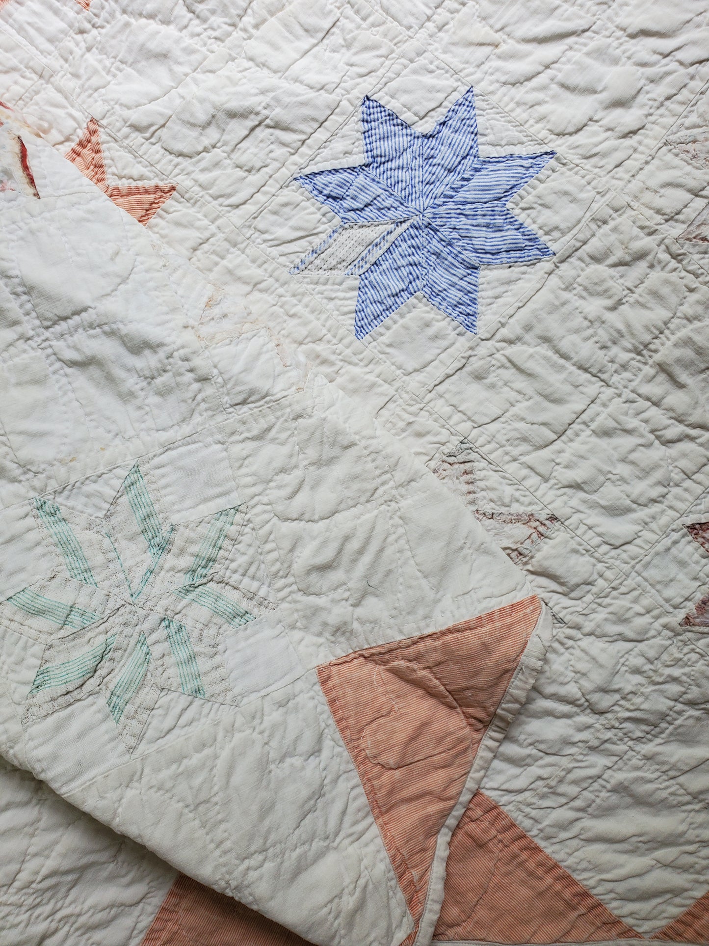 Vintage 8 Point Star Quilt ca 1900