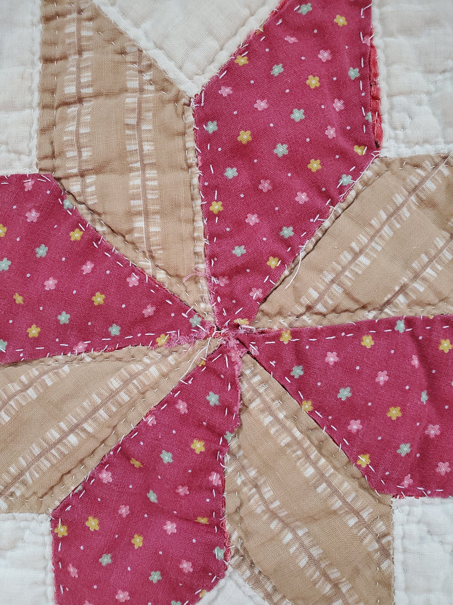 Antique 8 Point Star Quilt, ca 1900