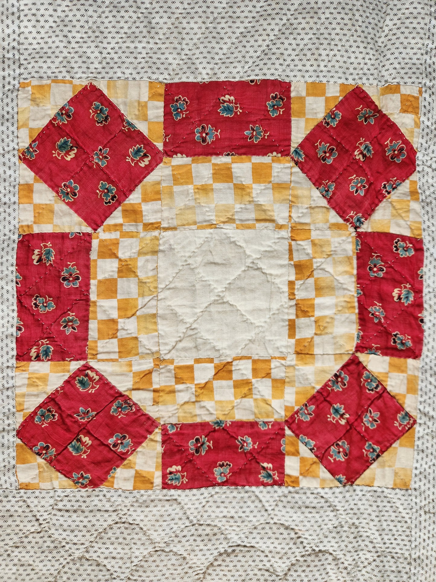 Mid 19th Century Rolling Stone Antique Quilt