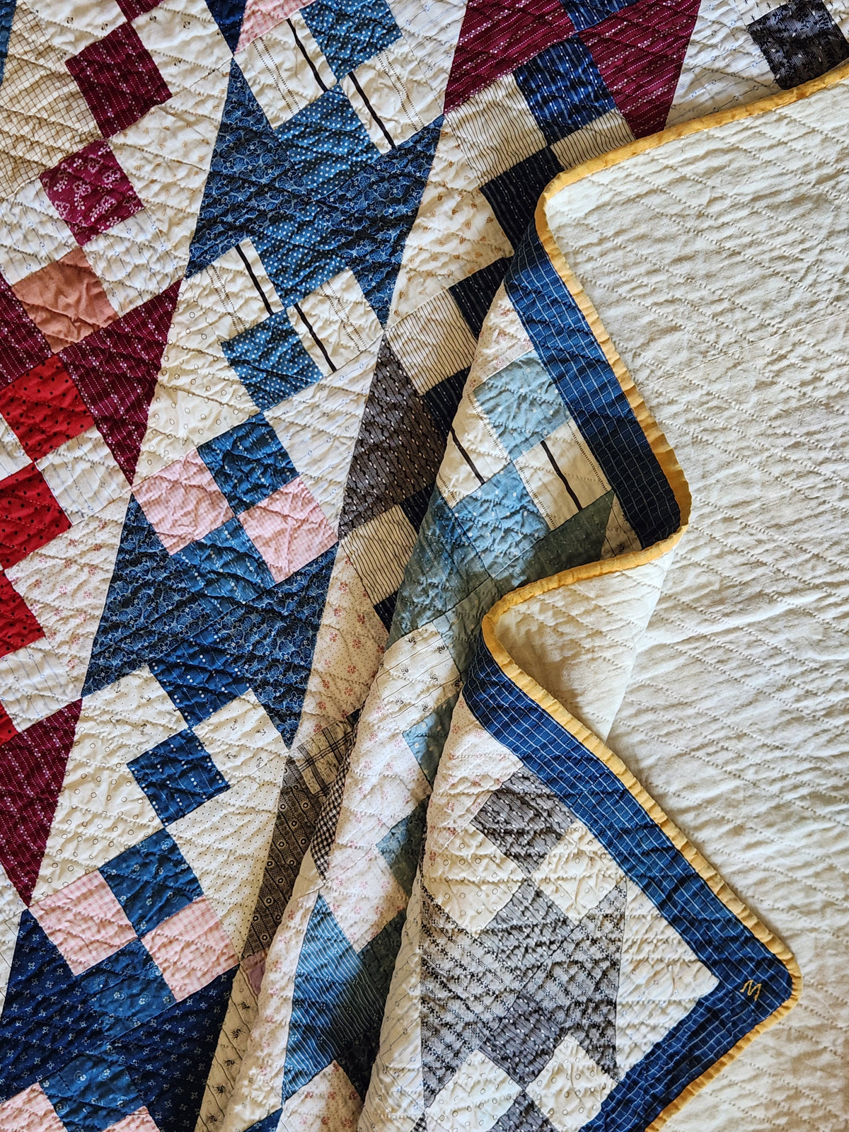 Antique Jacob’s Ladder Quilt c1900