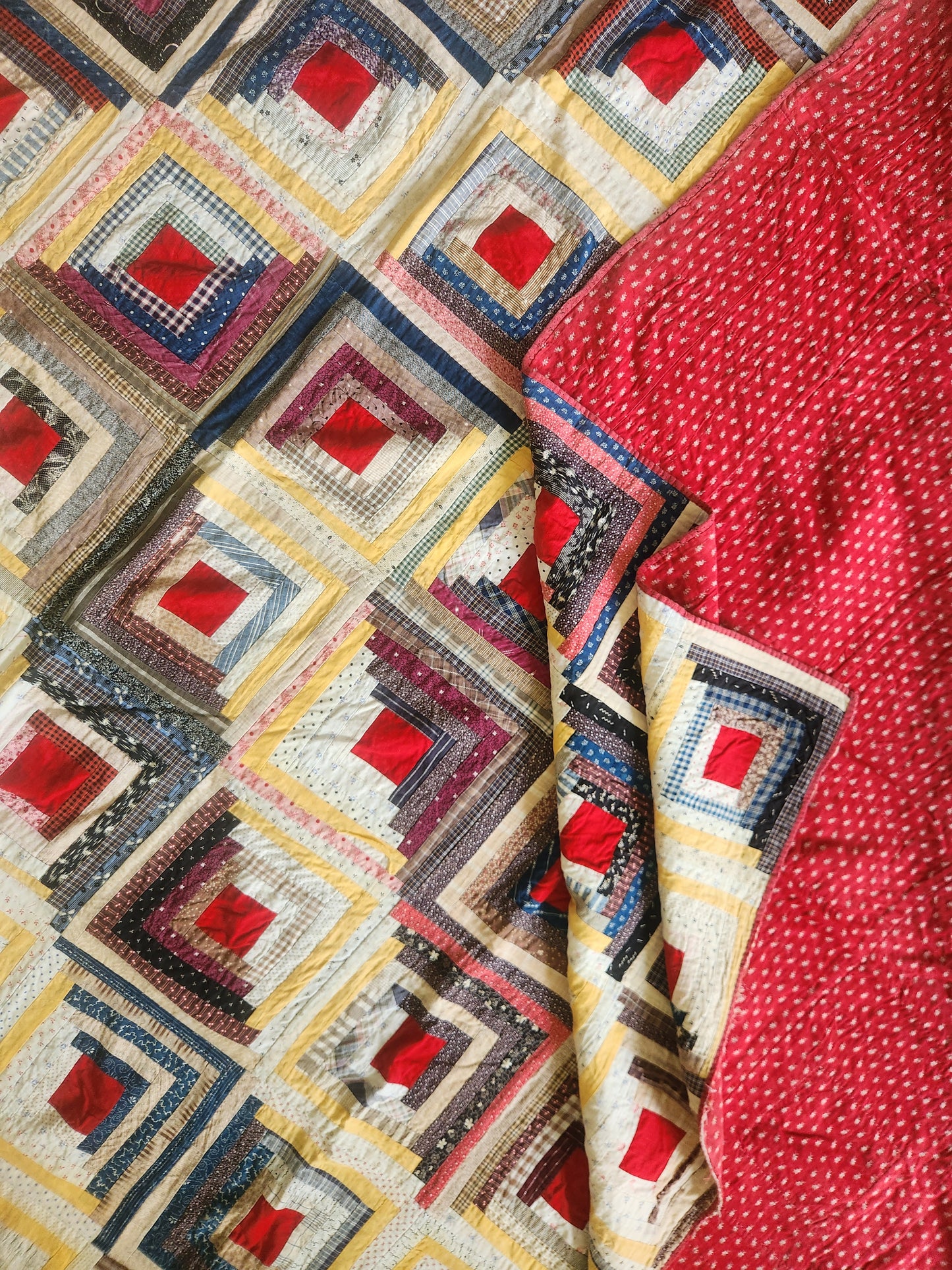 Late 19th Century Log Cabin Quilt