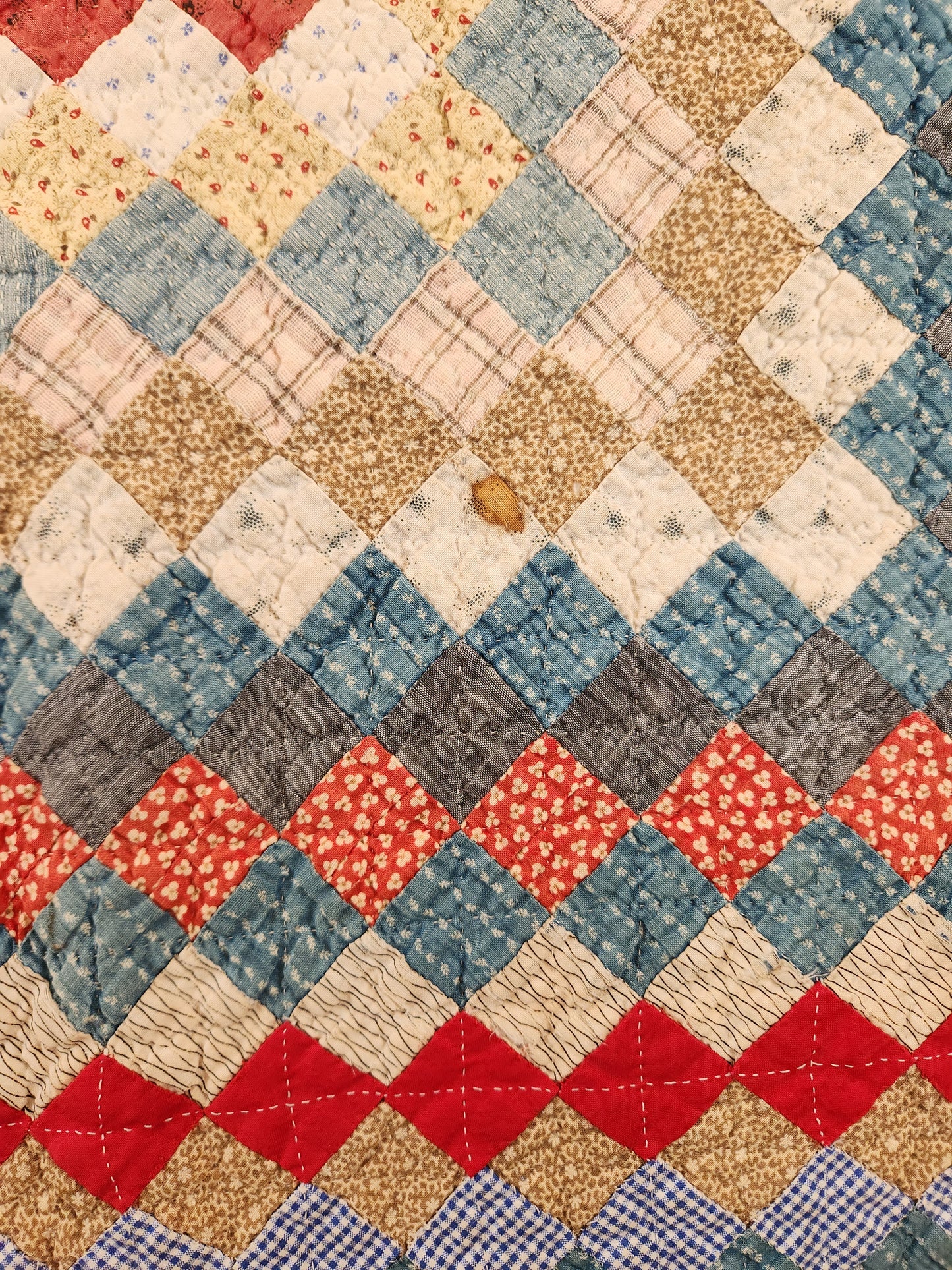 Antique Trip Around The World Quilt c1890
