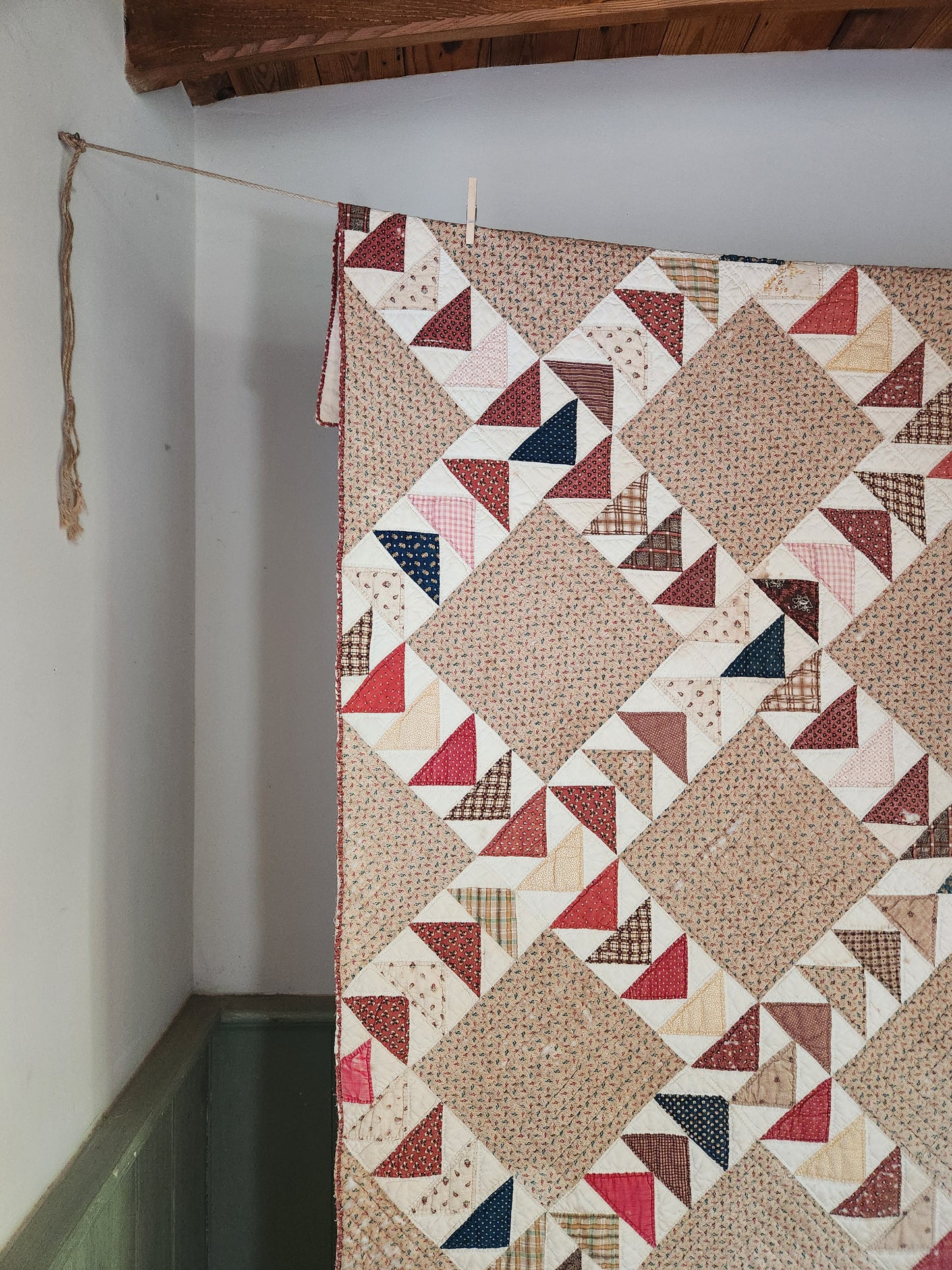 Antique Flying Geese Quilt c1870