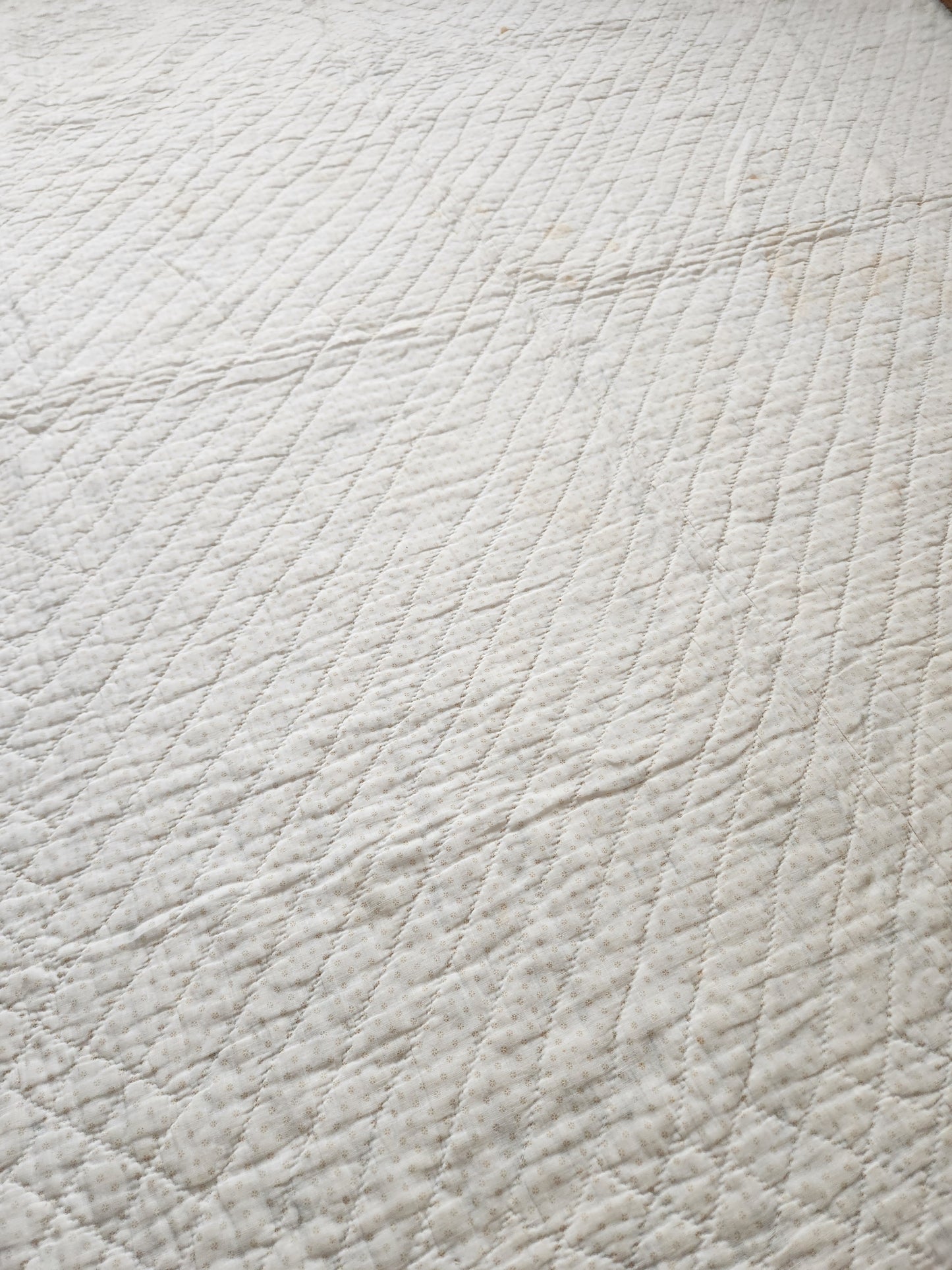 Antique Blue & White Antique Quilt c1900