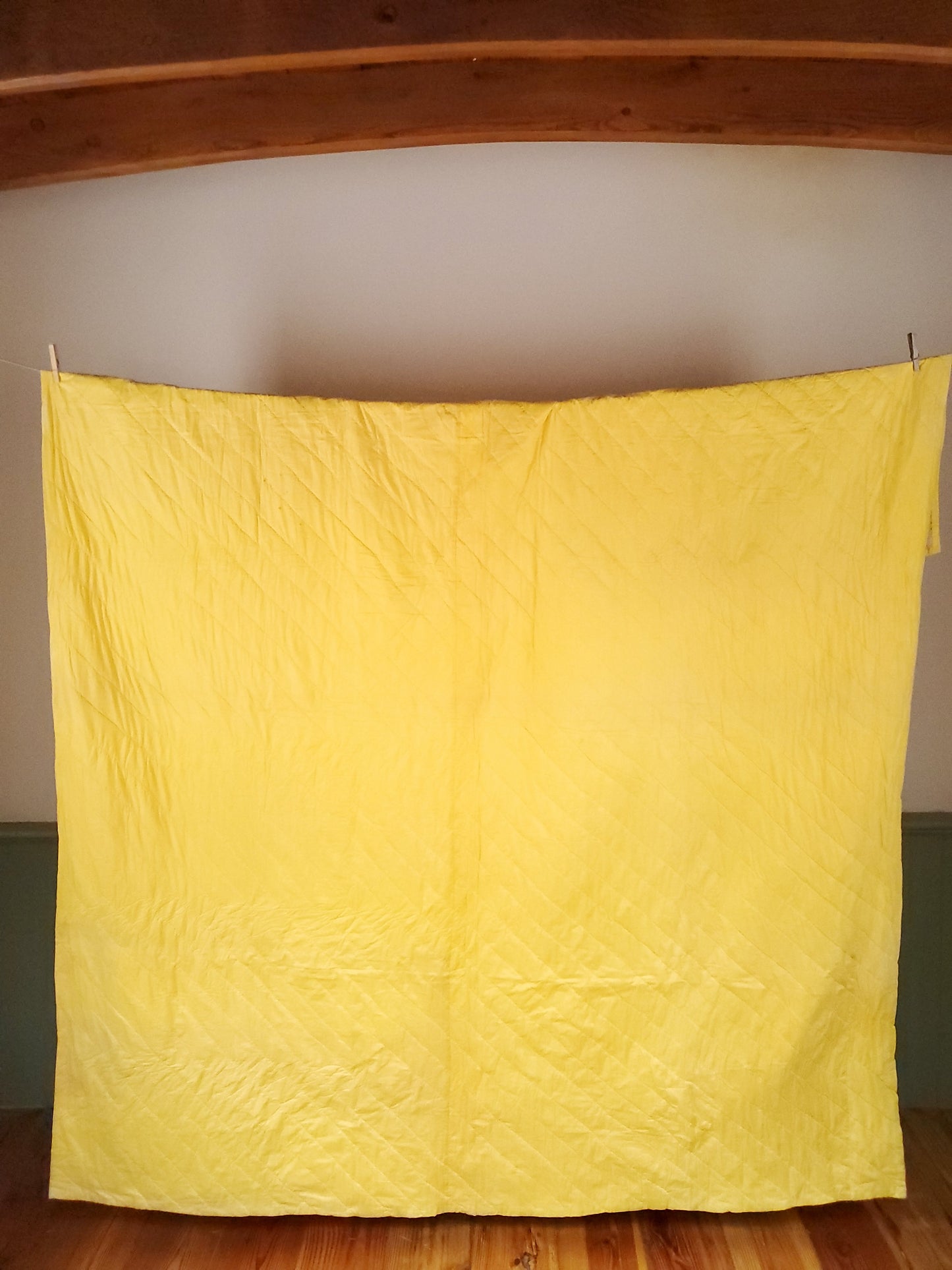 Yellow Calico Antique Quilt