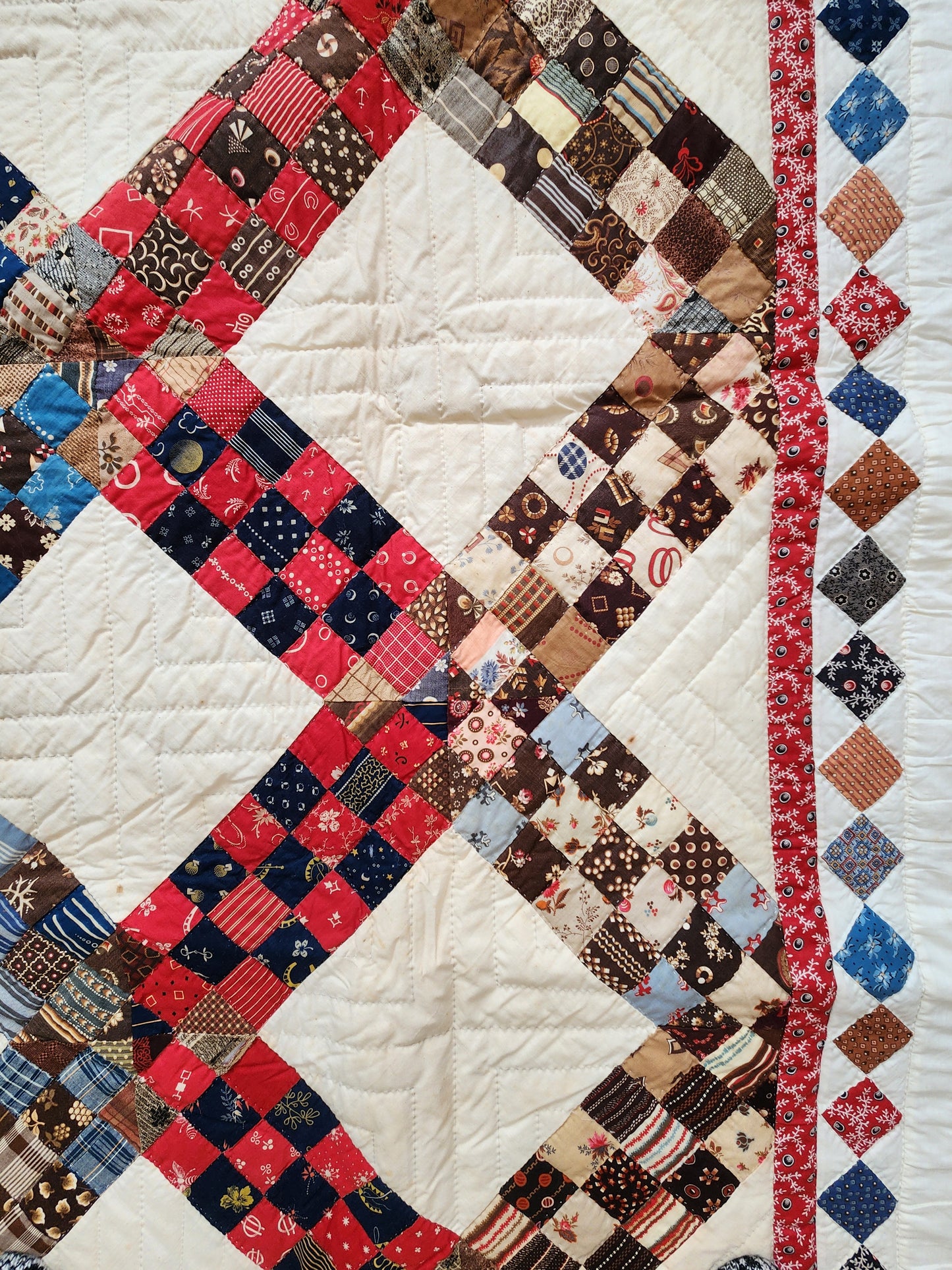 Contemporary Completion of Antique Quilt Top with Border Addition