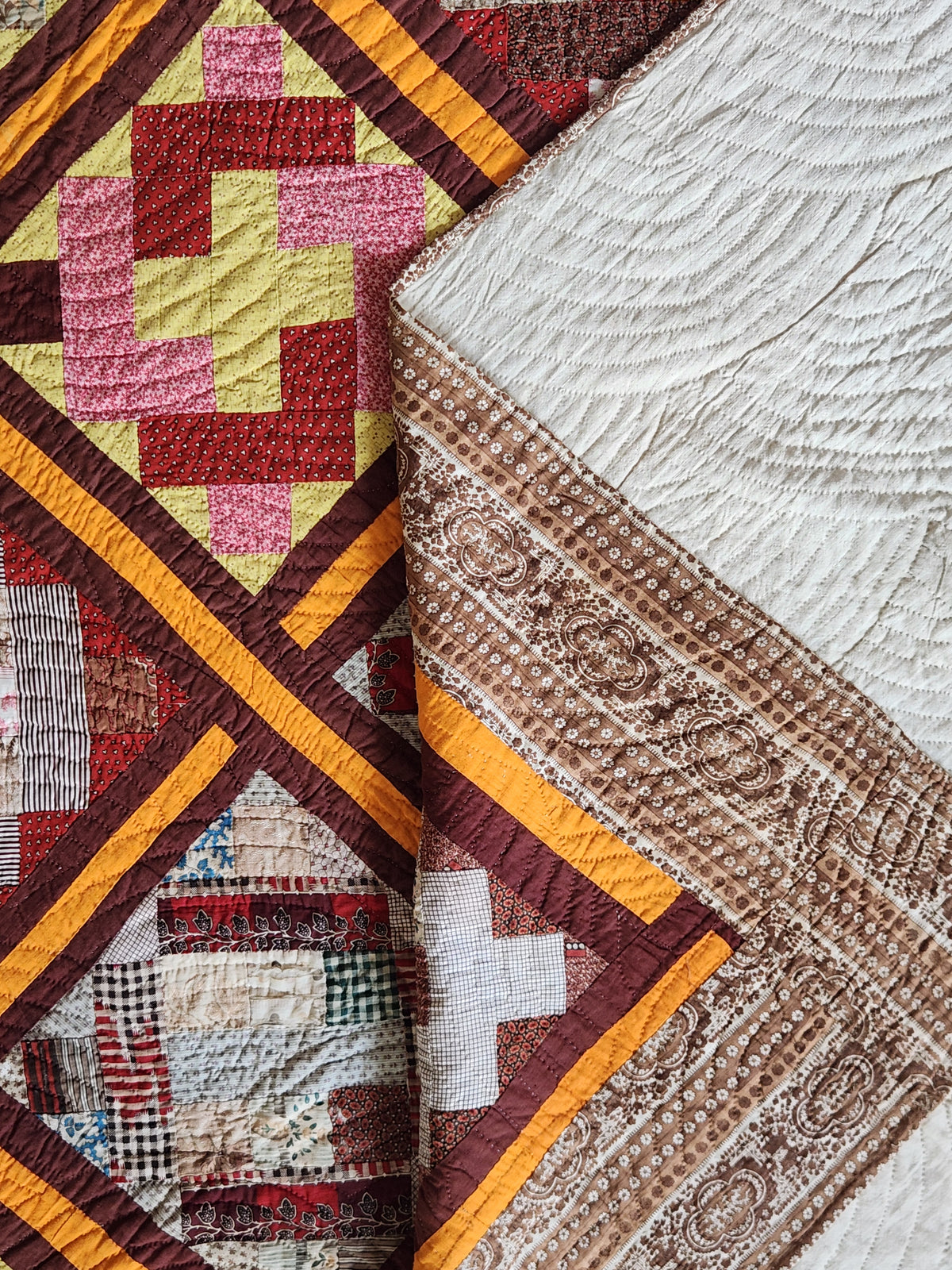Antique Album Block Quilt c1870