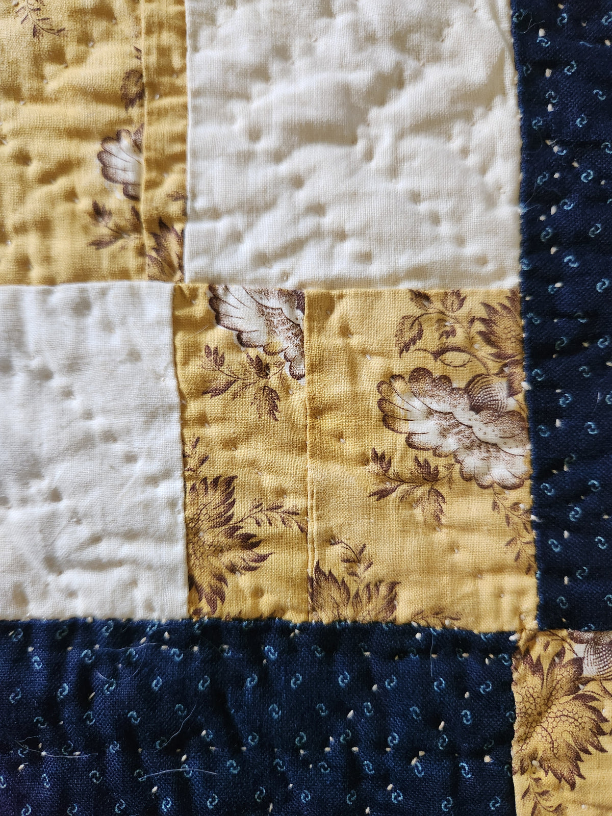 Antique 19th Century Nine Patch Quilt