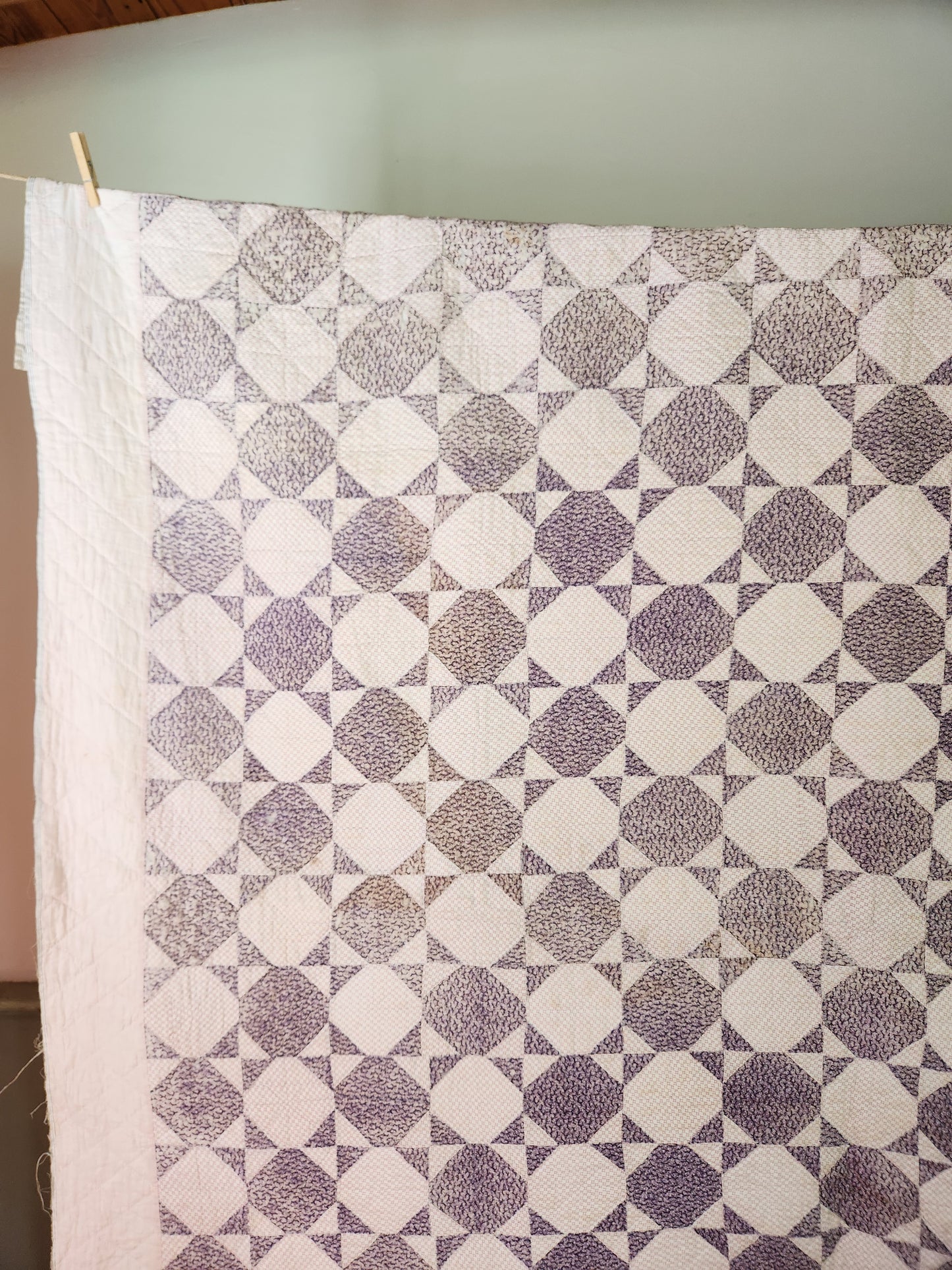 Antique Purple Snowball Quilt