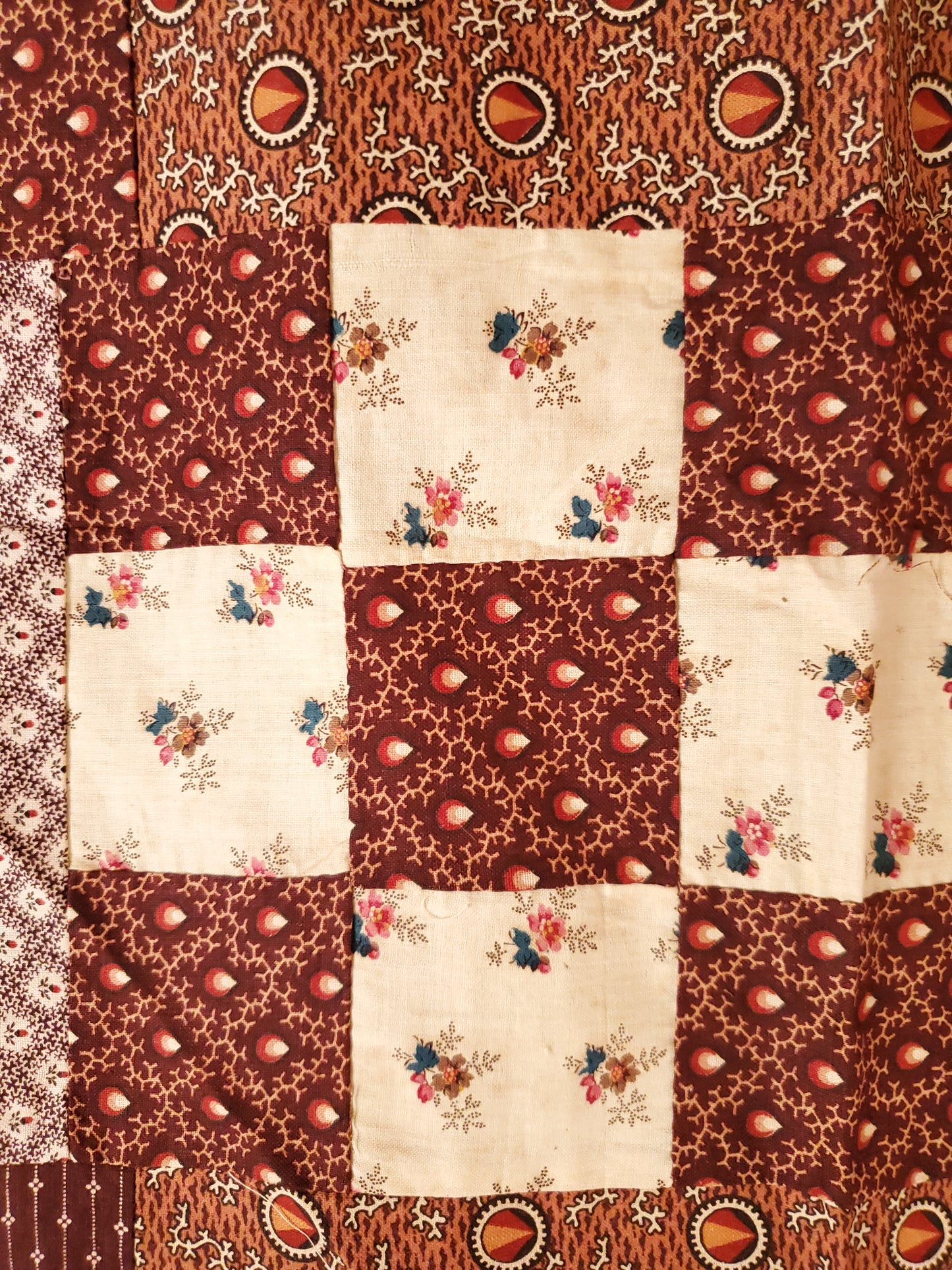 19th Century Antique Madder Quilt Top