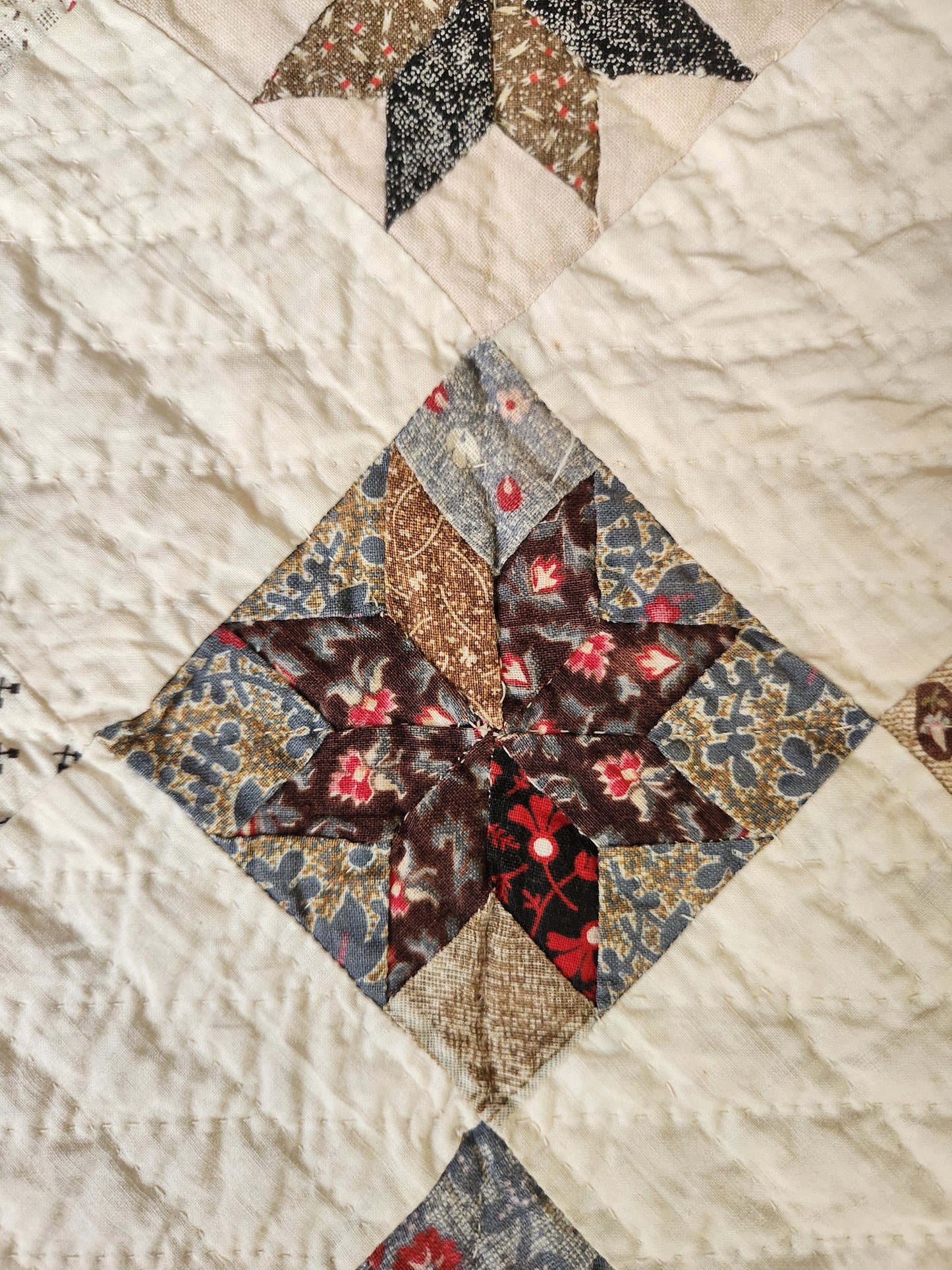 Antique LeMoyne Star Quilt ca 1880