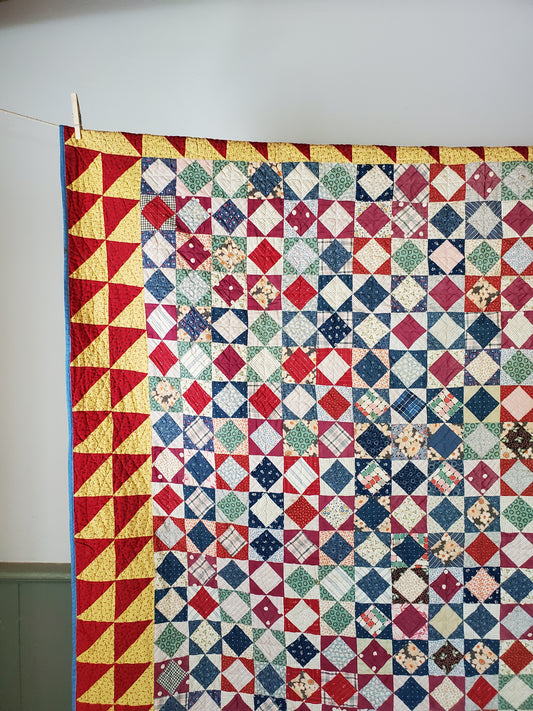 Square in a Square Vintage Quilt, ca 1930