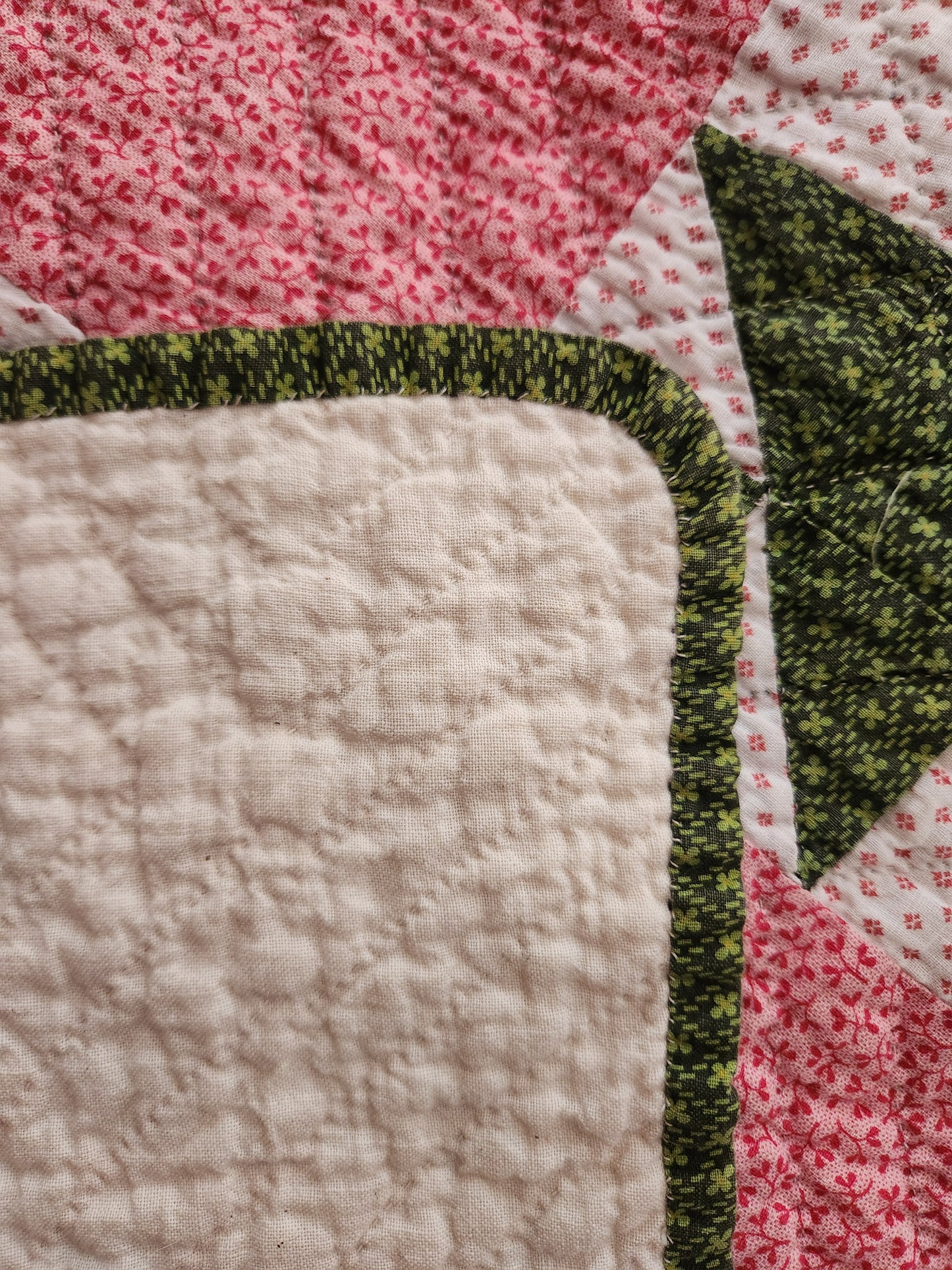19th Century Pink & Green Quilt