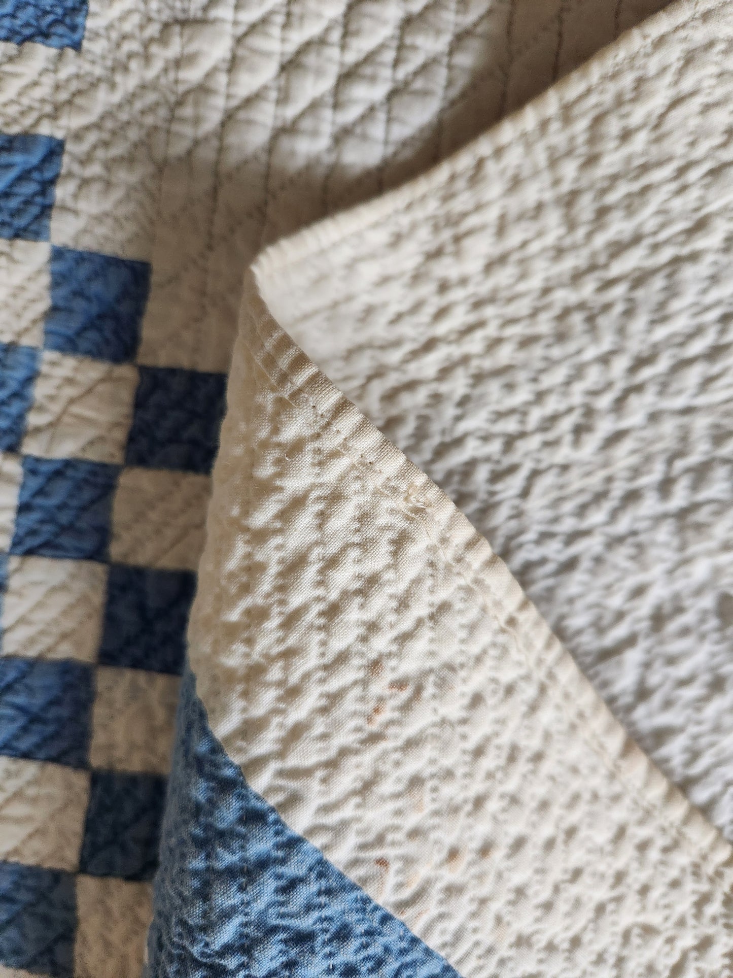 Blue and White Triple Irish Chain