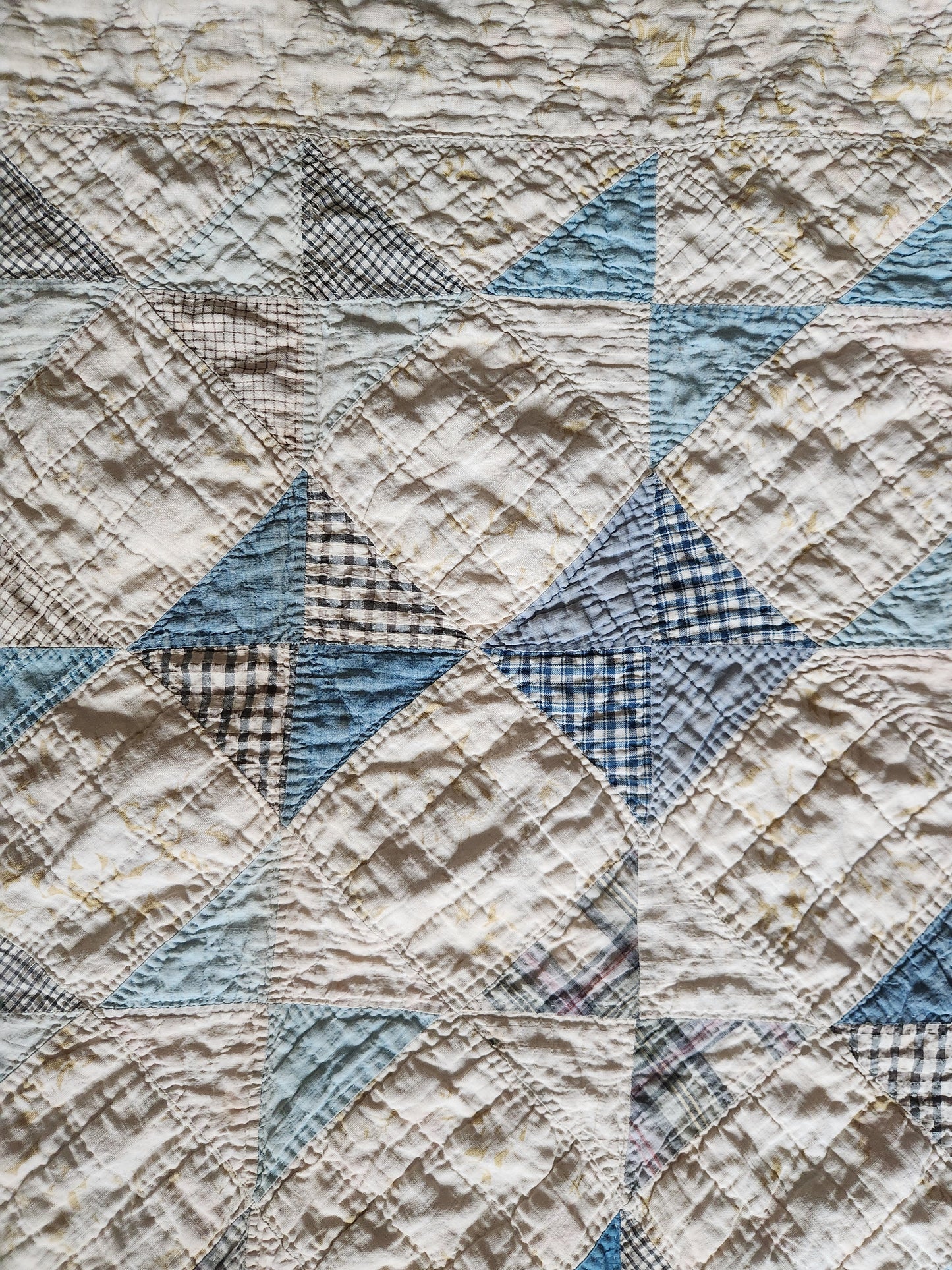 Antique Square in a Square Patchwork Quilt c1900