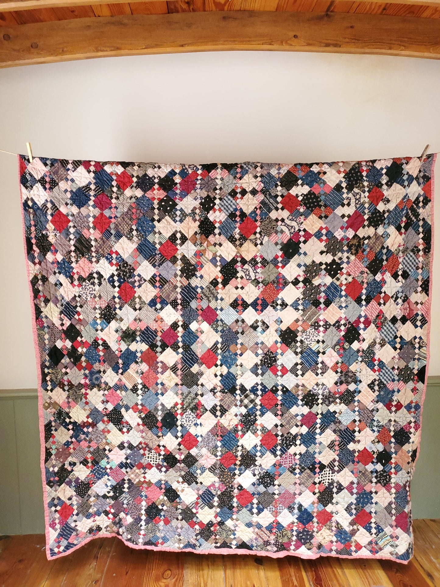 Hand Pieced Antique Quilt, ca 1890