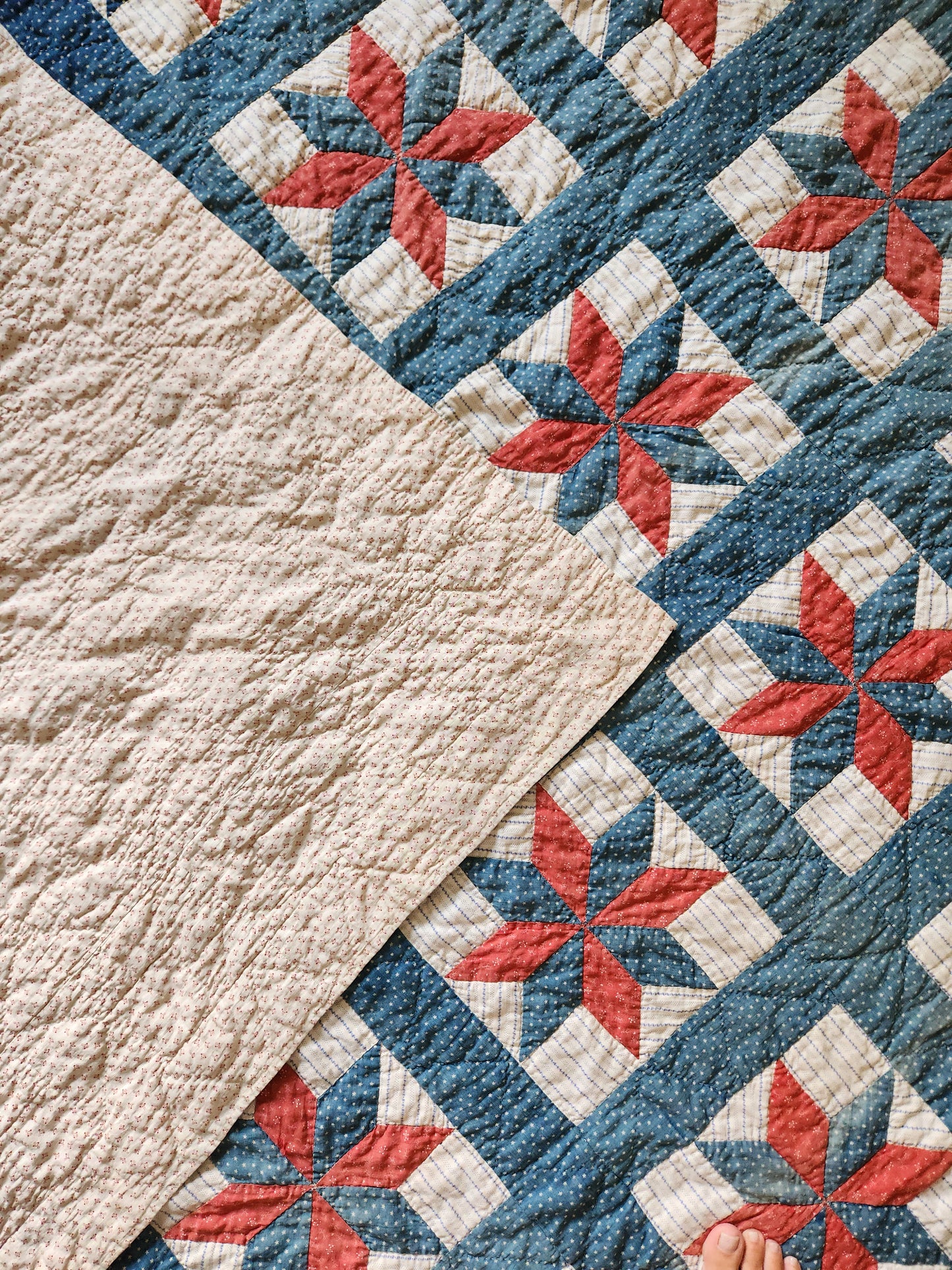 Red, White, & Blue Antique Star Quilt