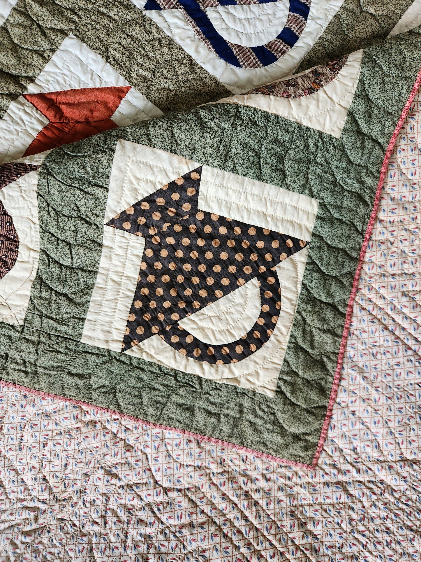 Antique 19th Century Baskets Quilt