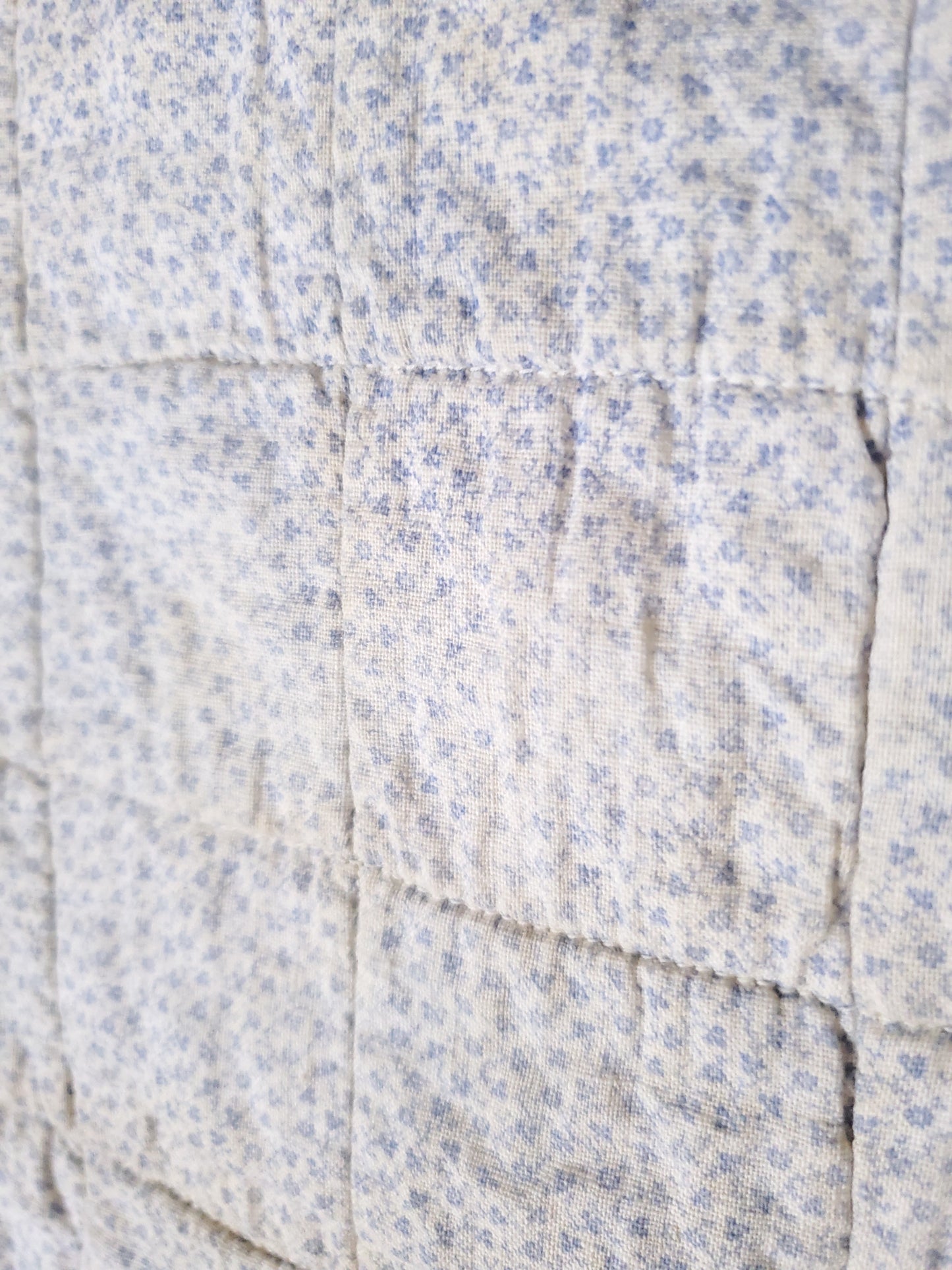 Blue & White Antique Patchwork Crib Quilt