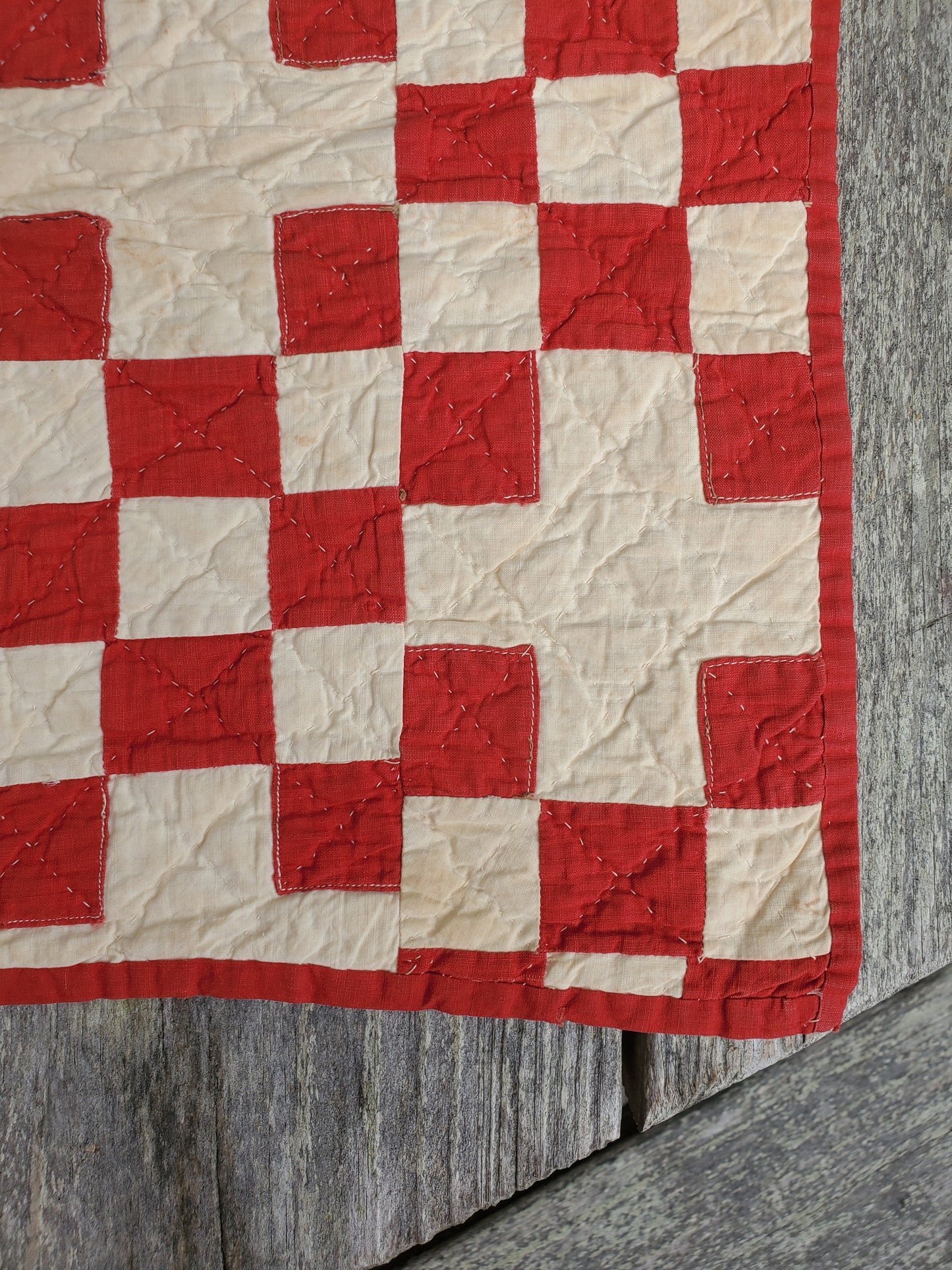 Red and White Doll Quilt