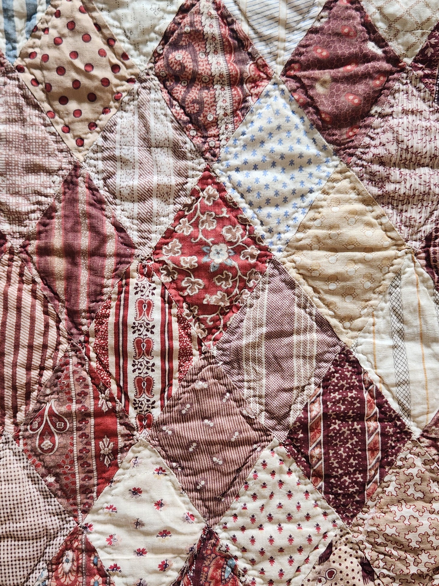 Antique Semi-Charm Diamond Quilt c1880