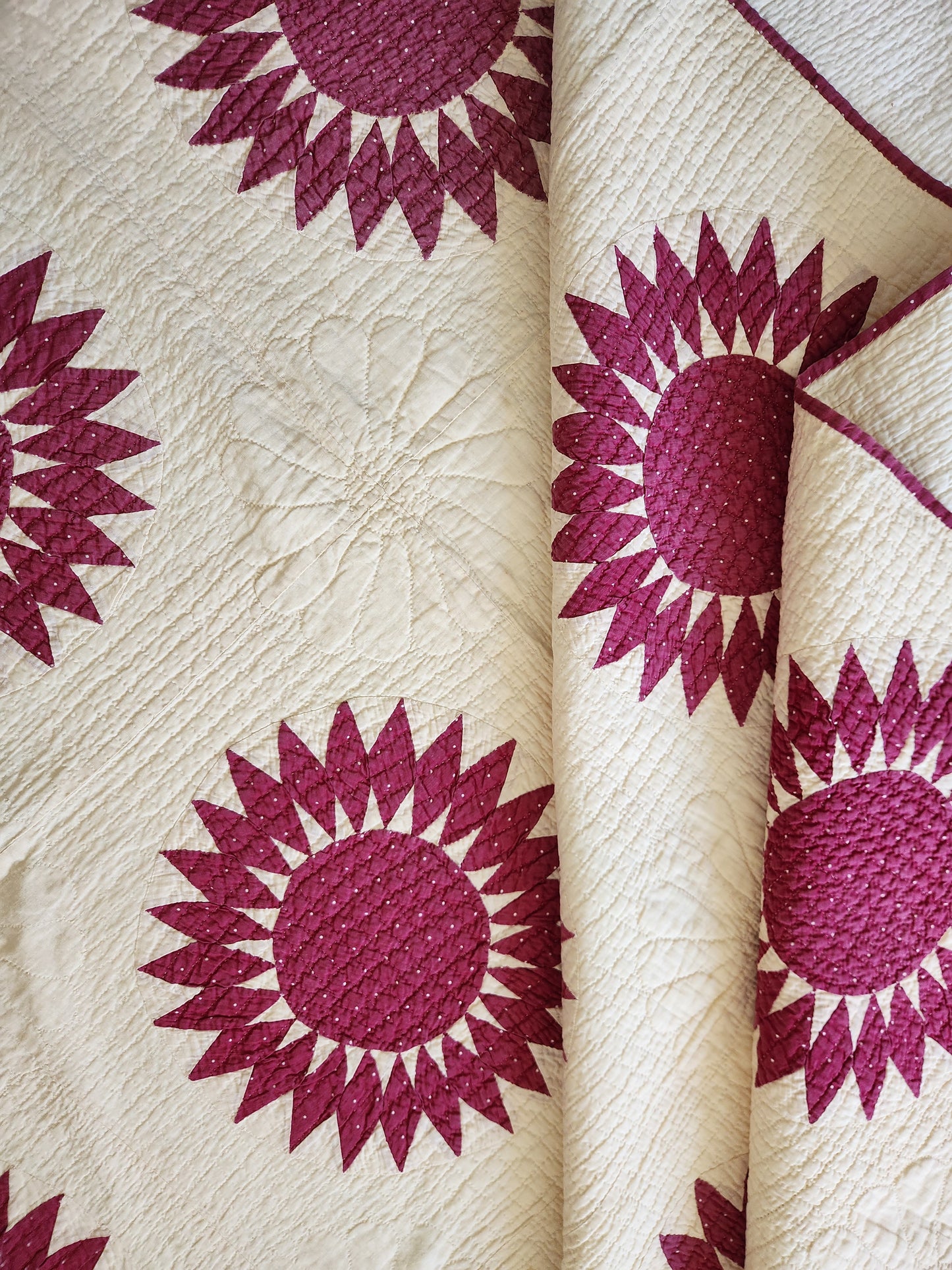 Antique Sunflower Quilt c1900