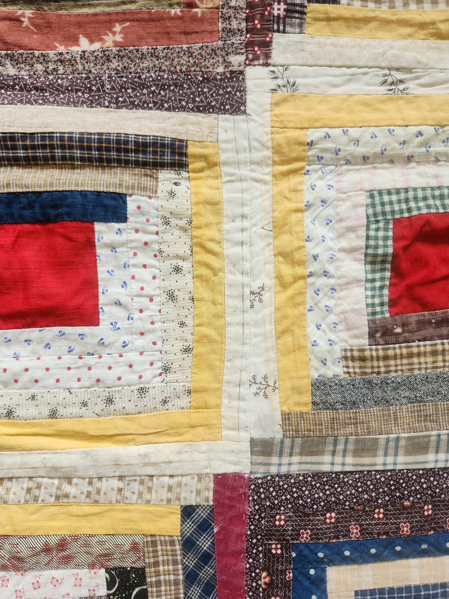 Late 19th Century Log Cabin Quilt