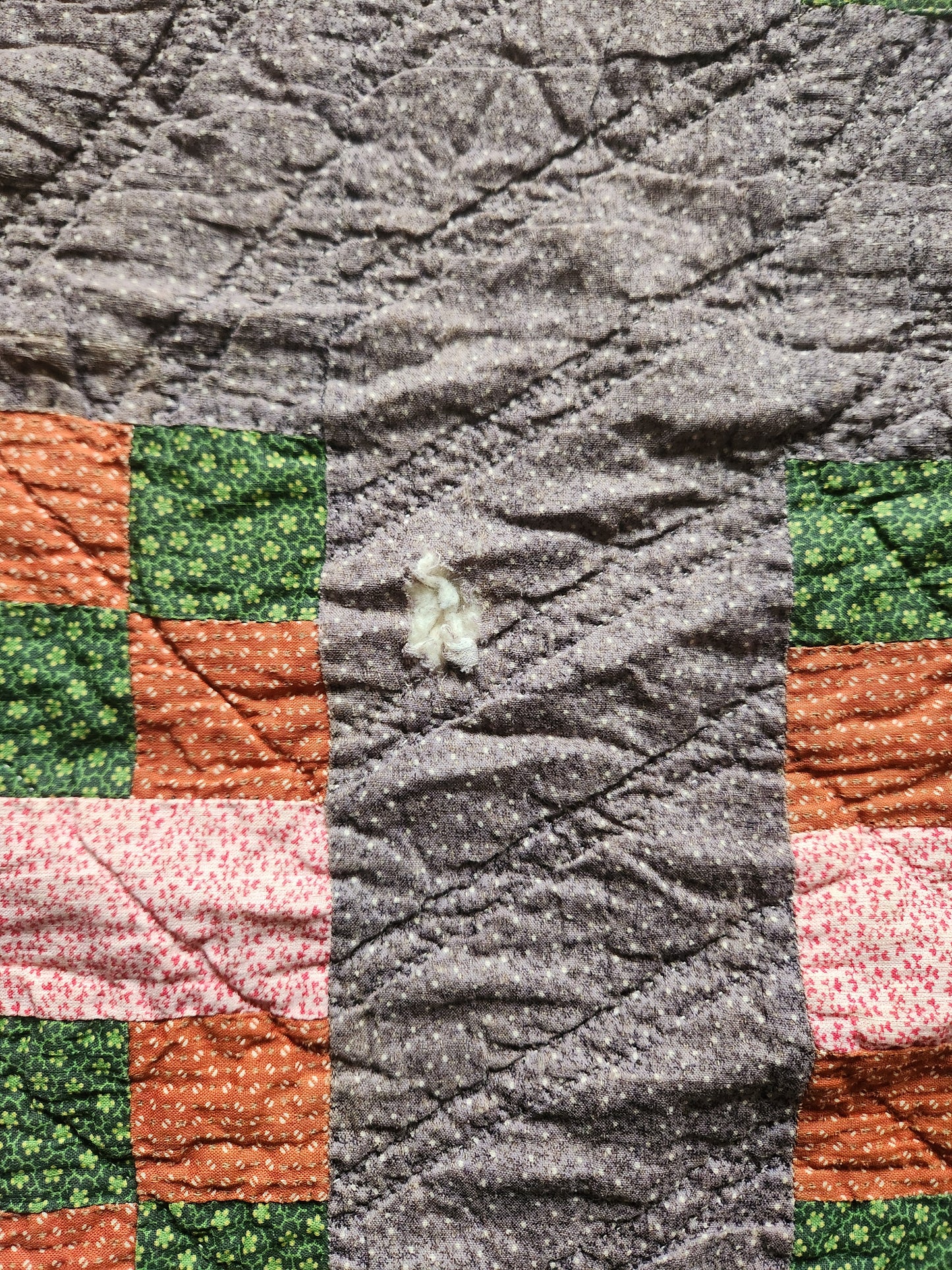 1 of 2, Antique Pennsylvania Style Calico Quilt