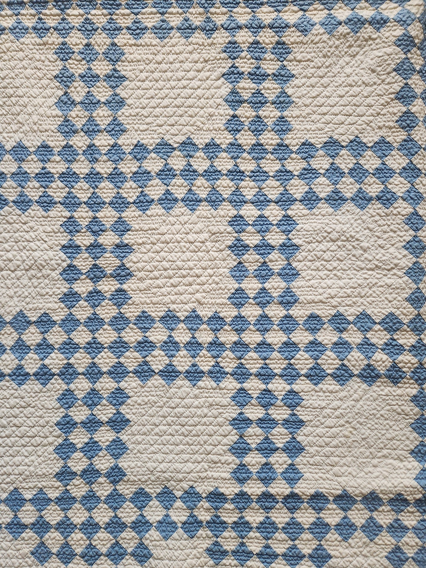 Blue and White Triple Irish Chain