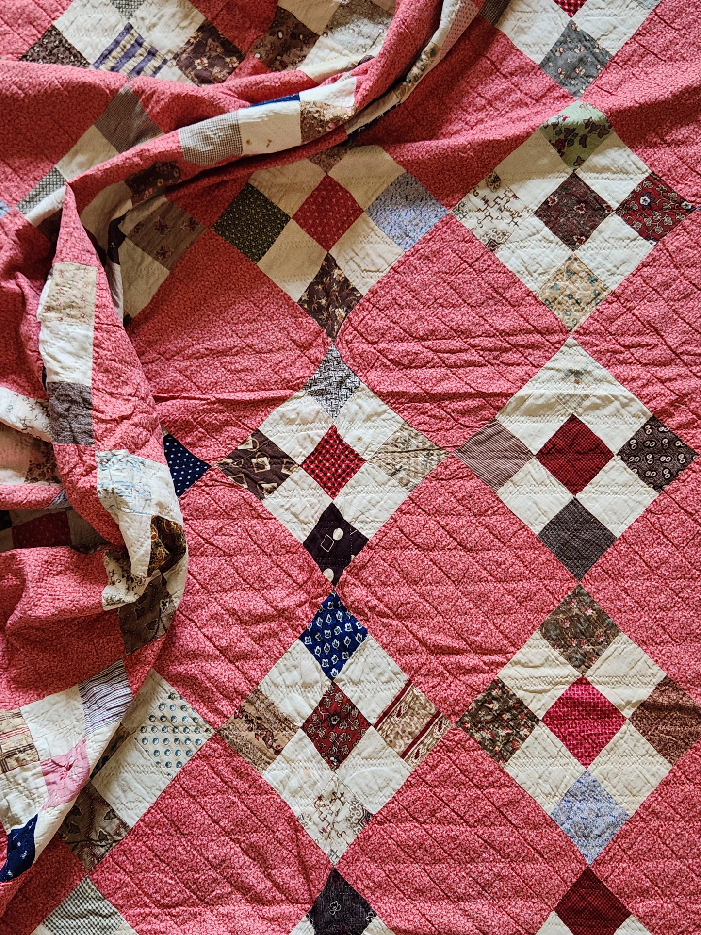 Antique Nine Patch Quilt c1880