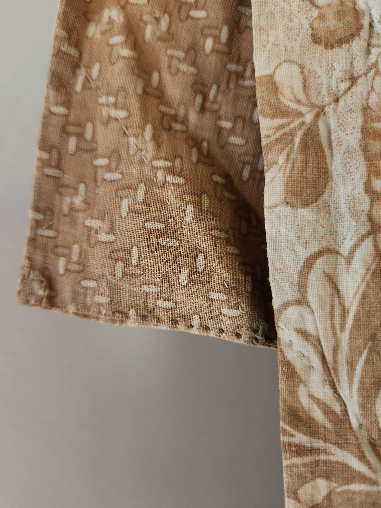 Antique Pheasants and Plum Tree Whole Cloth Chintz Quit