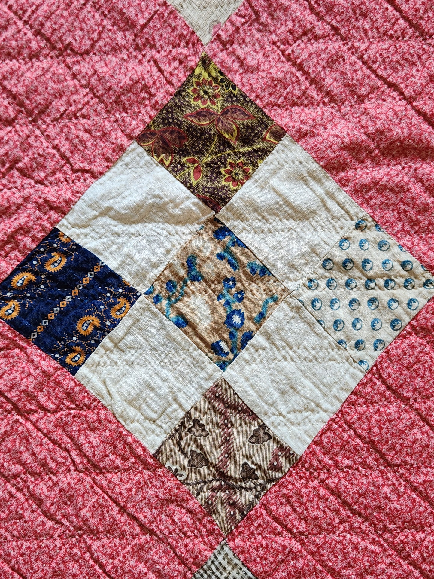 Antique Nine Patch Quilt c1880