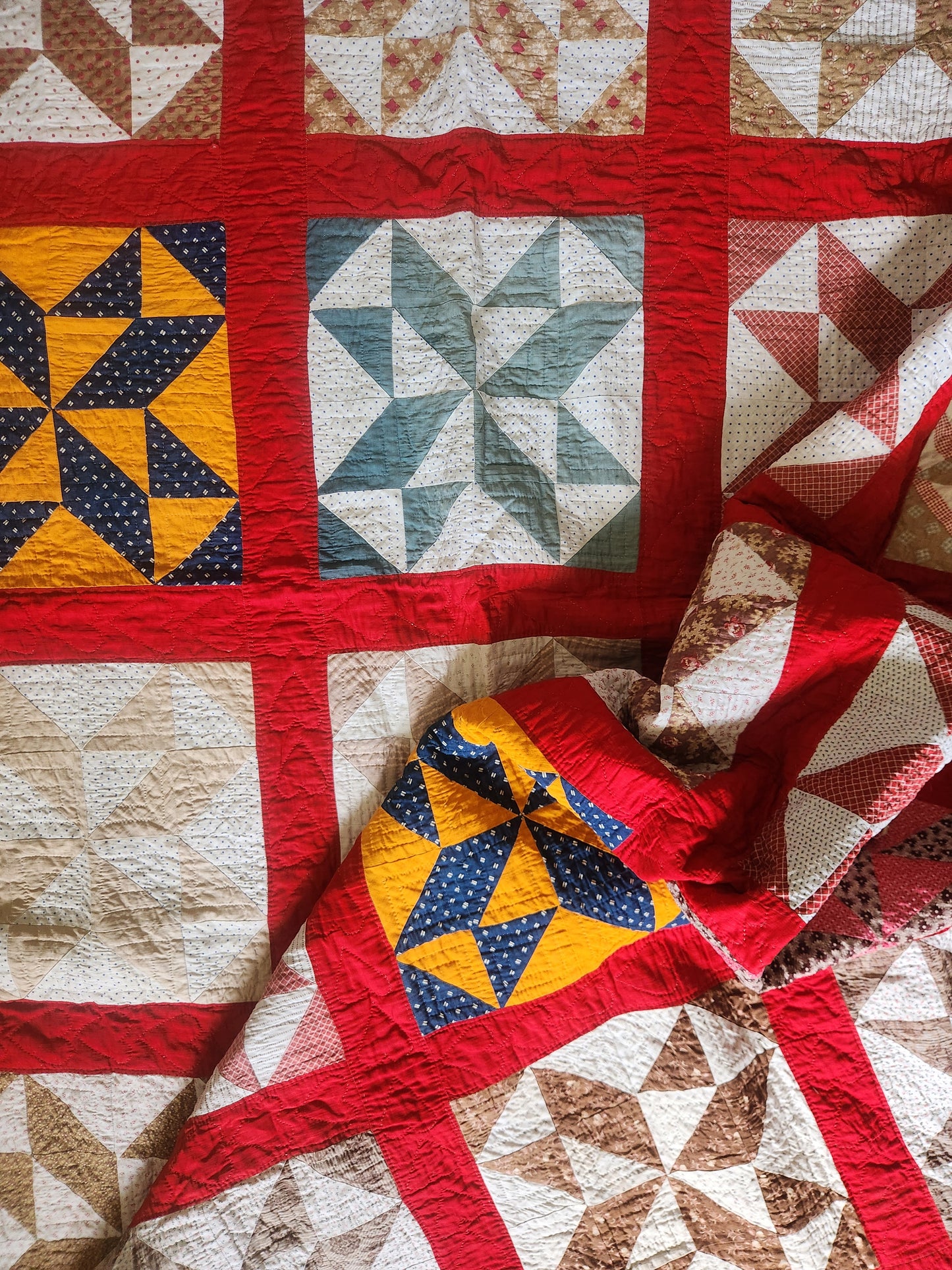 Antique Spinning Star Quilt c1890