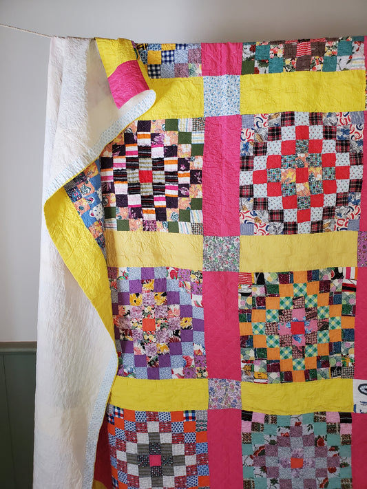 Vintage Quilted Coverlet c1950