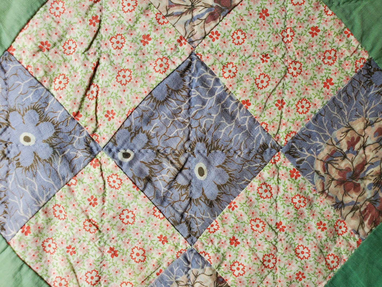 Vintage 9 Patch Quilt ca 1930