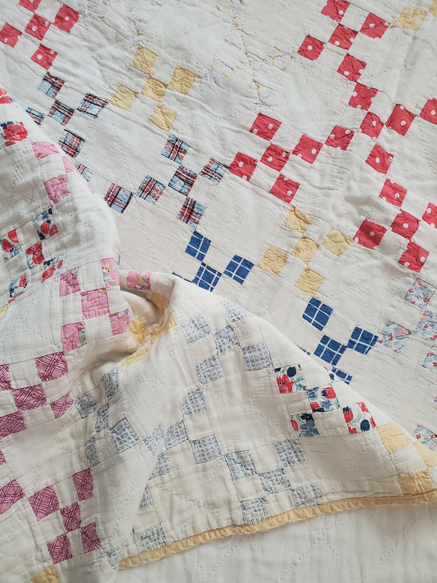 9 Patch Vintage Quilt, ca 1930