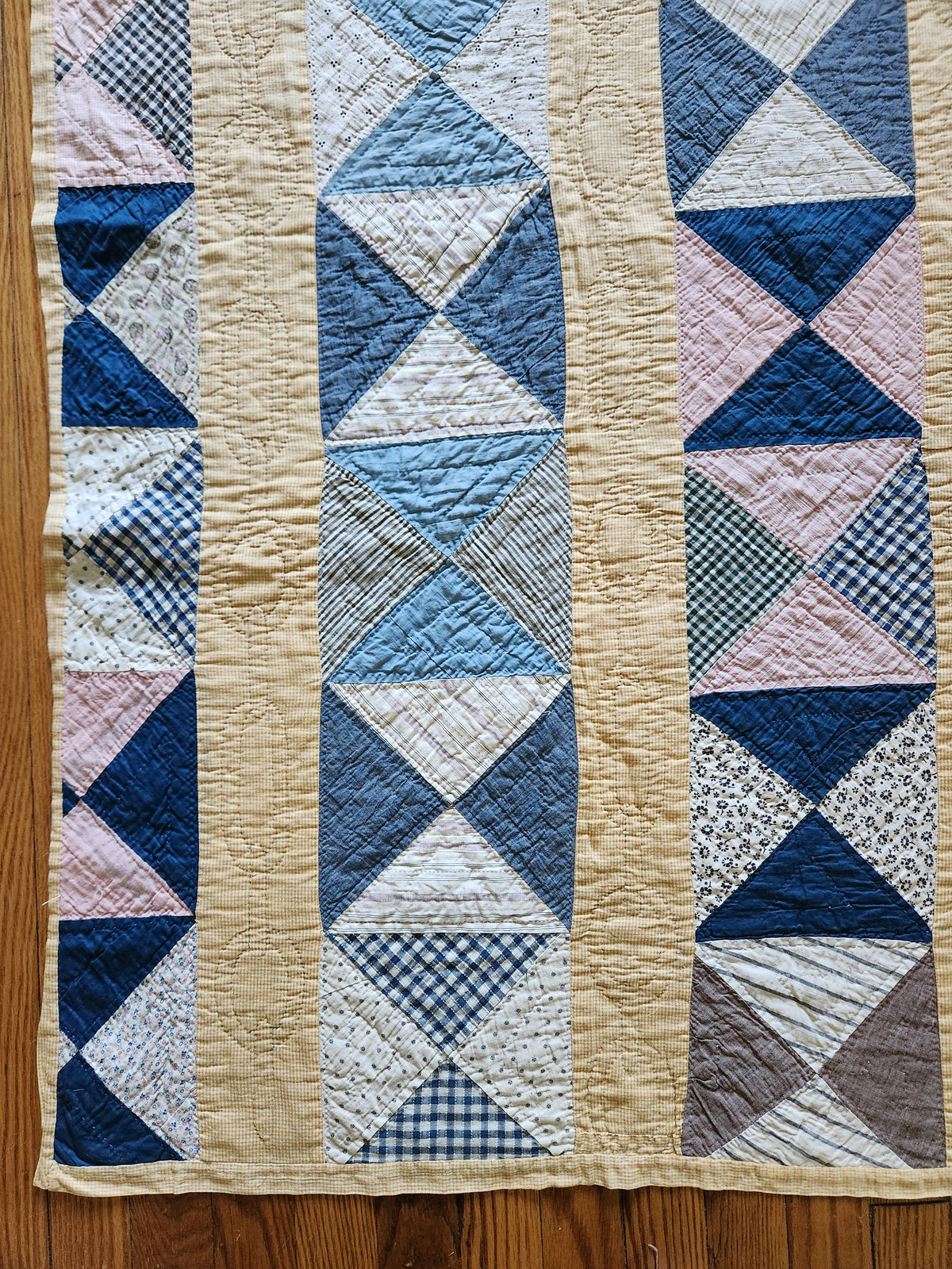 Antique Patchwork Chain Quilt c1920