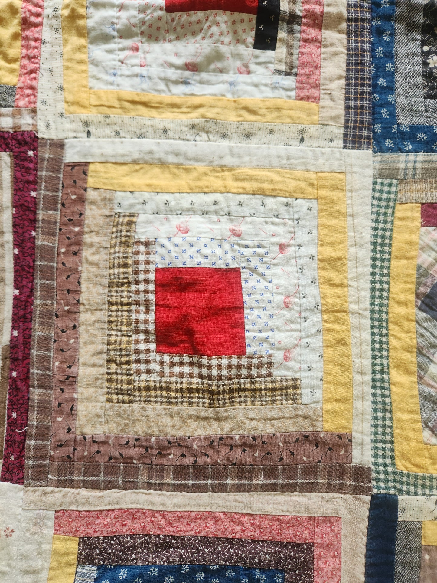 Late 19th Century Log Cabin Quilt