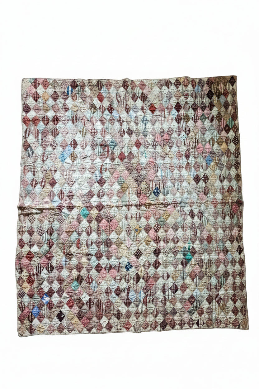 Antique Semi-Charm Diamond Quilt c1880