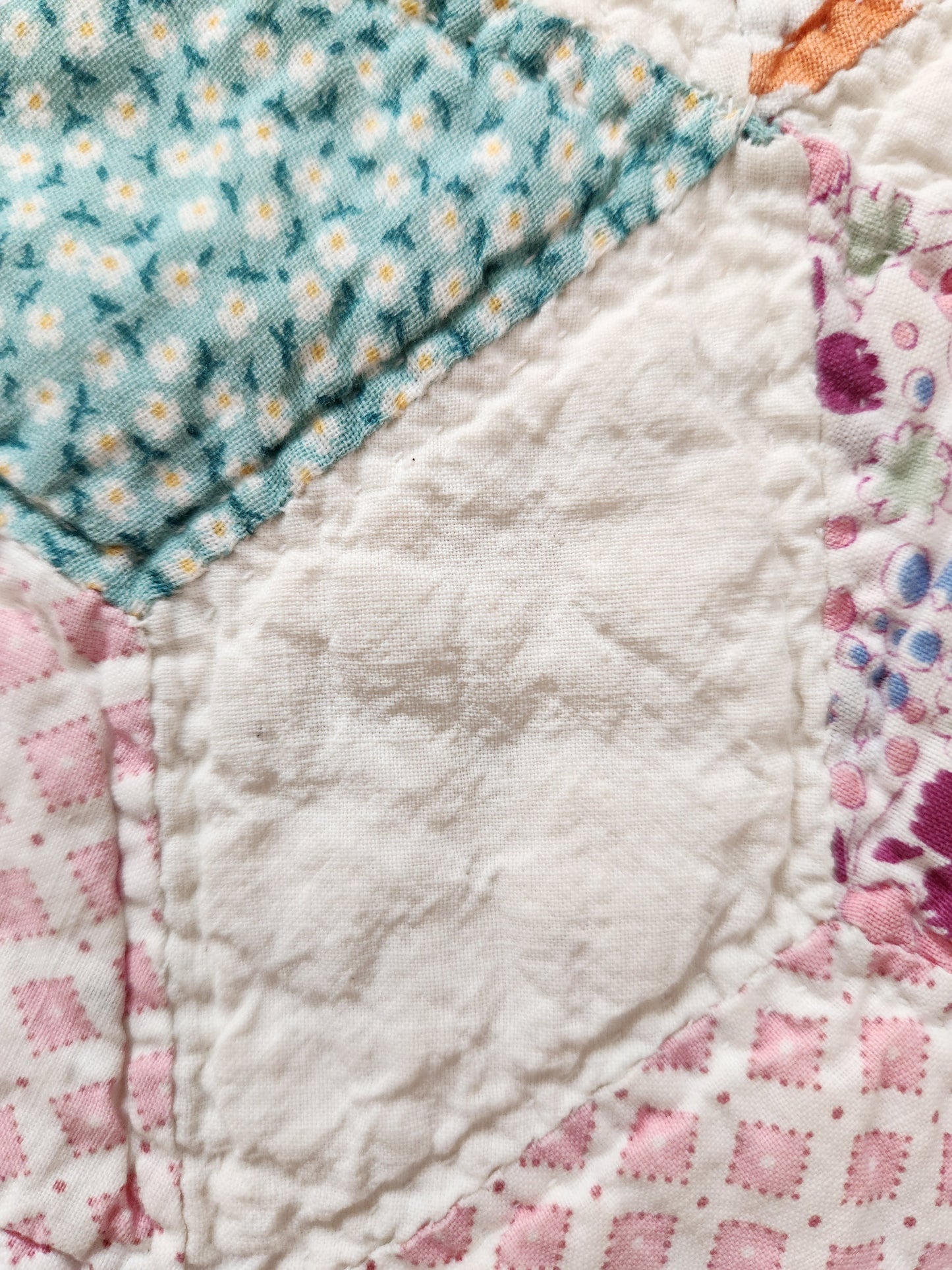 Stunning Feed Sack Star Quilt c1930